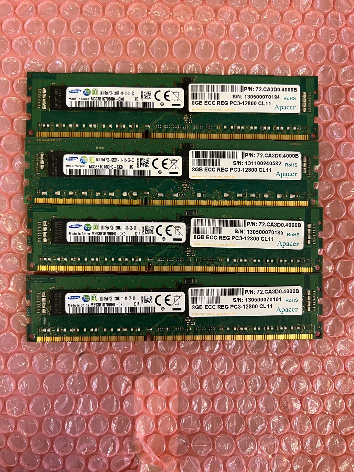 4x 8GB Samsung PC3-12800R CL11  Server RAM