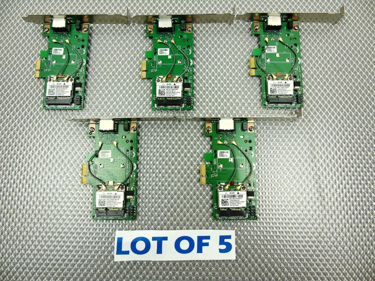 Lot of 5 - Dell 1MKM4 DW1540 Broadcom BCM943228HM4L PCIe Wireless Network Card