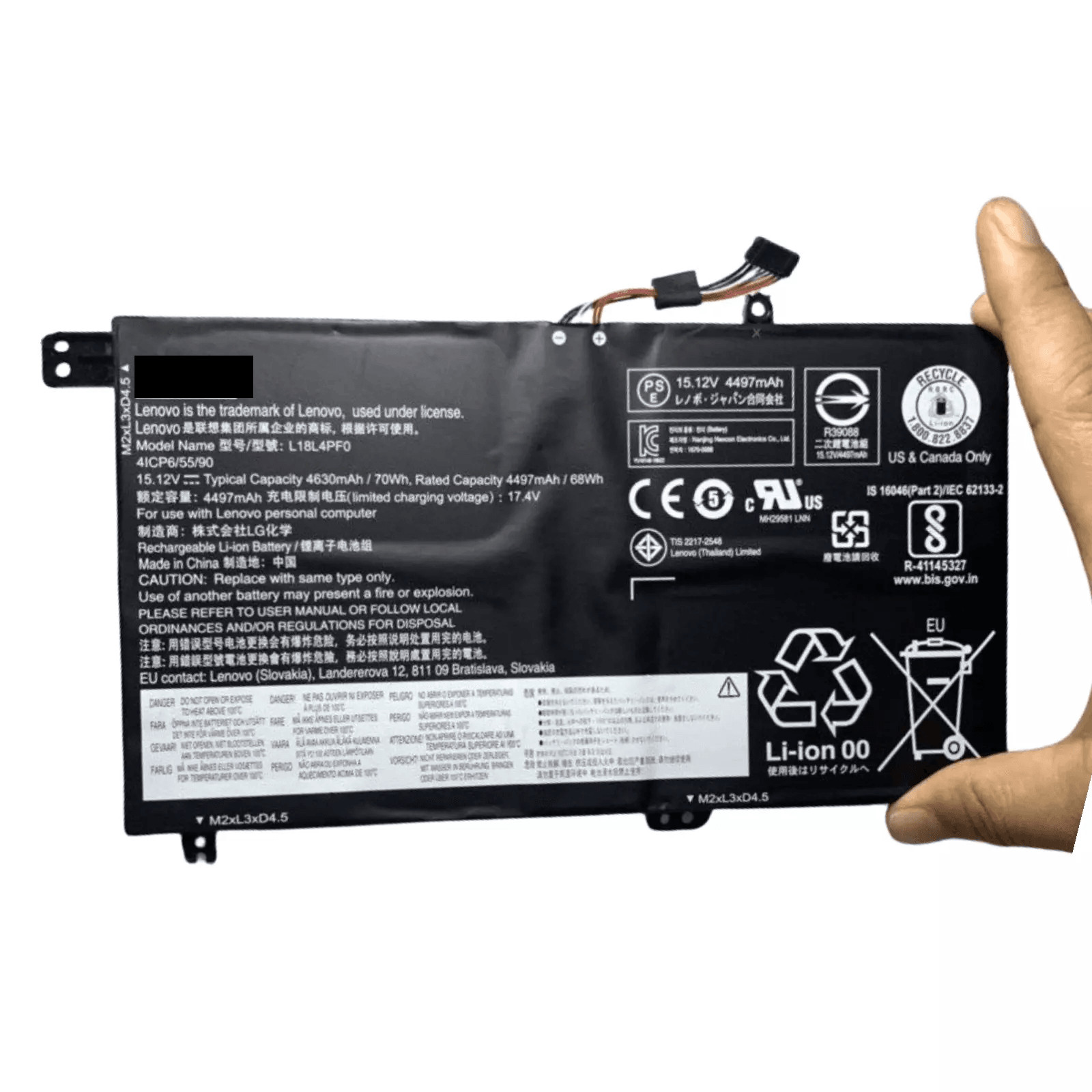 New 15.5V  L18L4PF0 L18M4PF5 Battery For  IdeaPad S540-15IWL S540-15IML