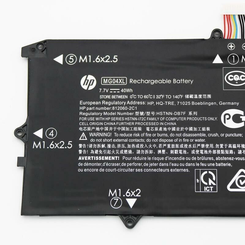 Genuine MG04XL 812205-001 Battery for HP Elite X2 1012 G1 Series MG04 HSTNN-172C