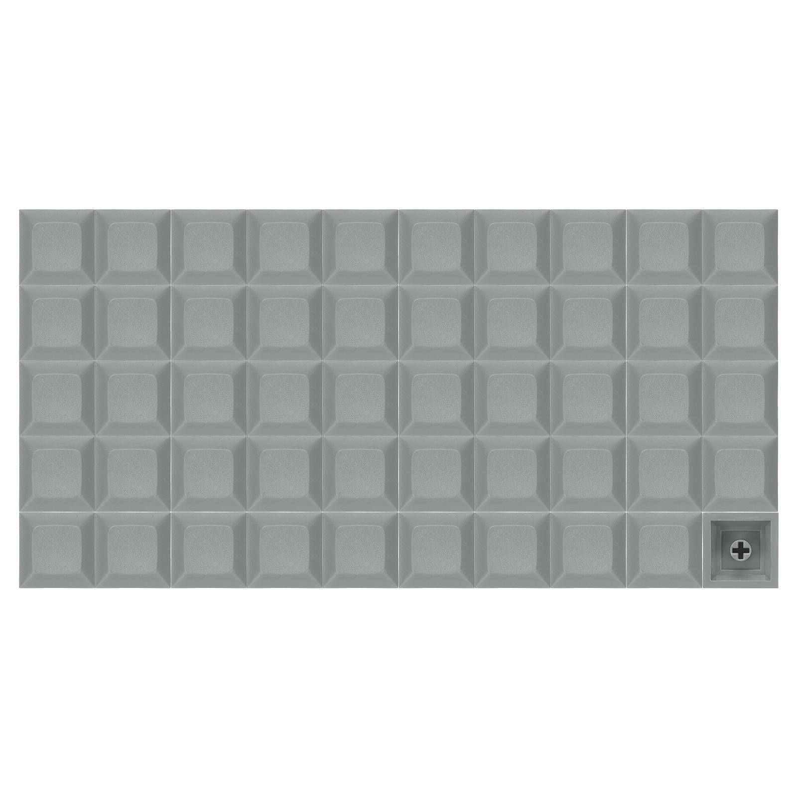50 Pcs PBT Keycap Set DSA Mechanical Numeric Keypads for Keyboard, Gray