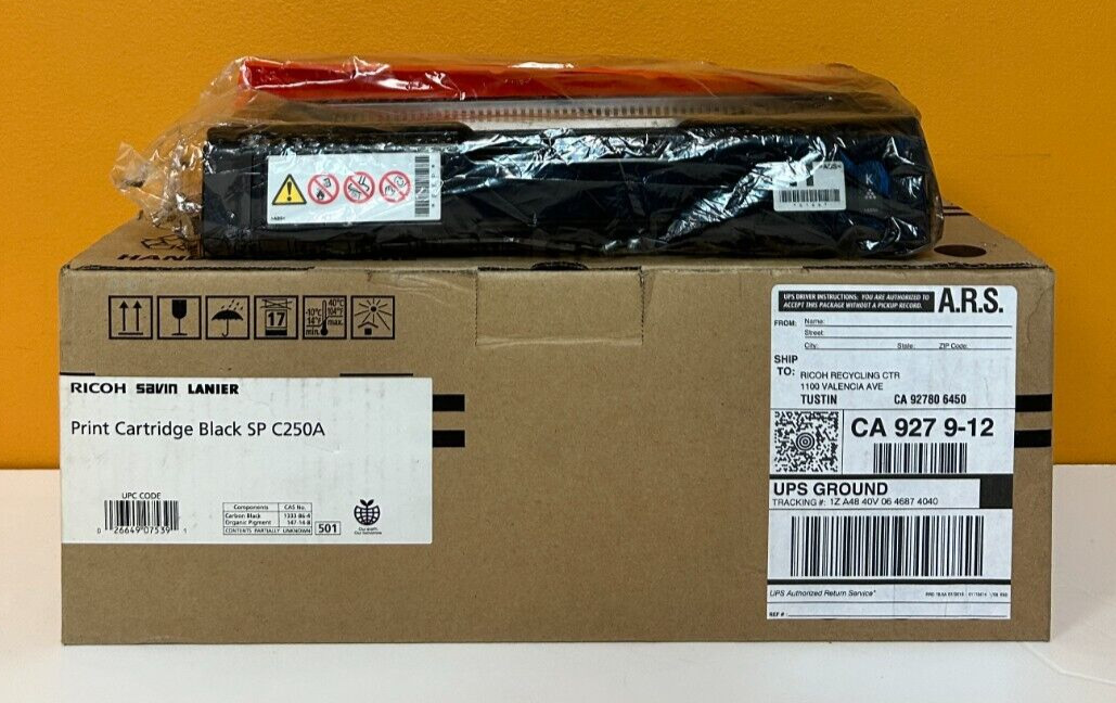 RICOH M921-12 2300 Page Yield, Black, Toner Cartridge. New