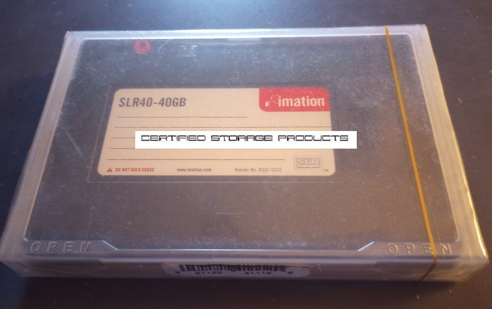 New Imation SLR40 20GB/40GB QIC 5.25" SLR Data Tape Cartridge 41112 MFG SEALED