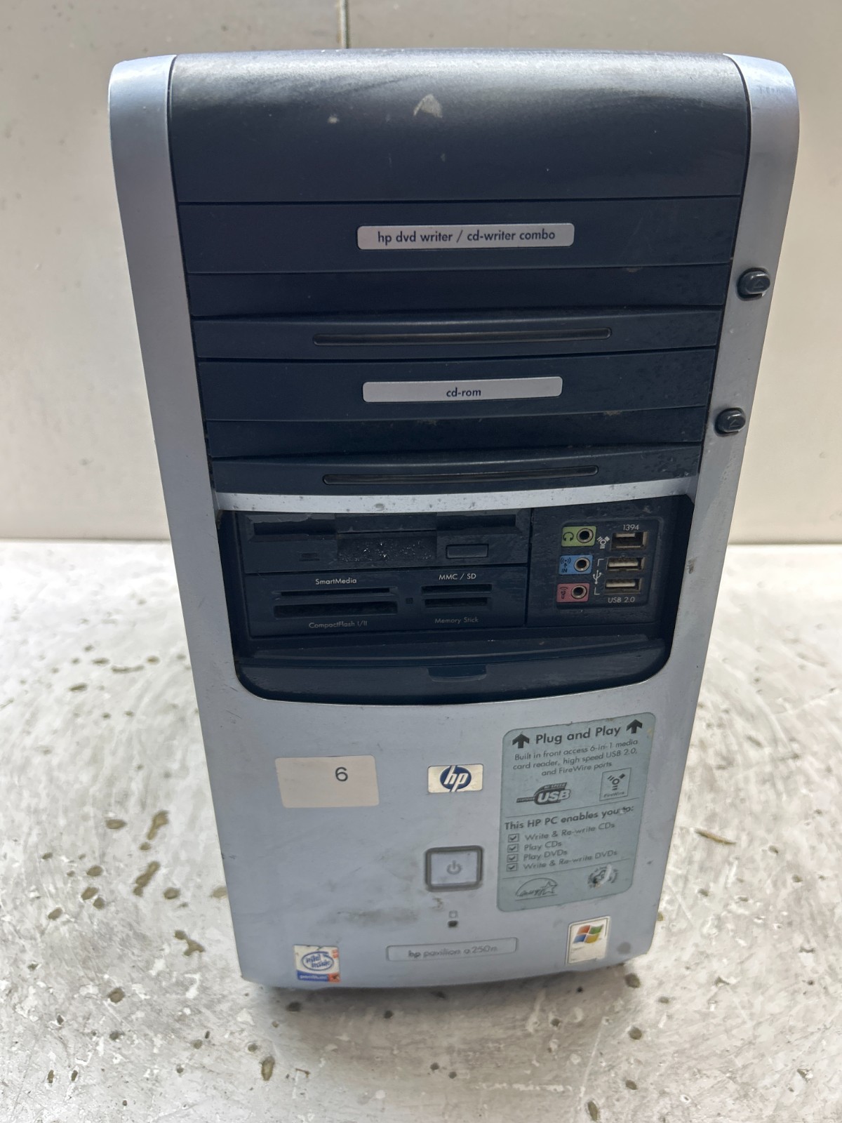 HP Pavilion a250n Intel Pentium 4 2.60GHz 1GB NO HDD
