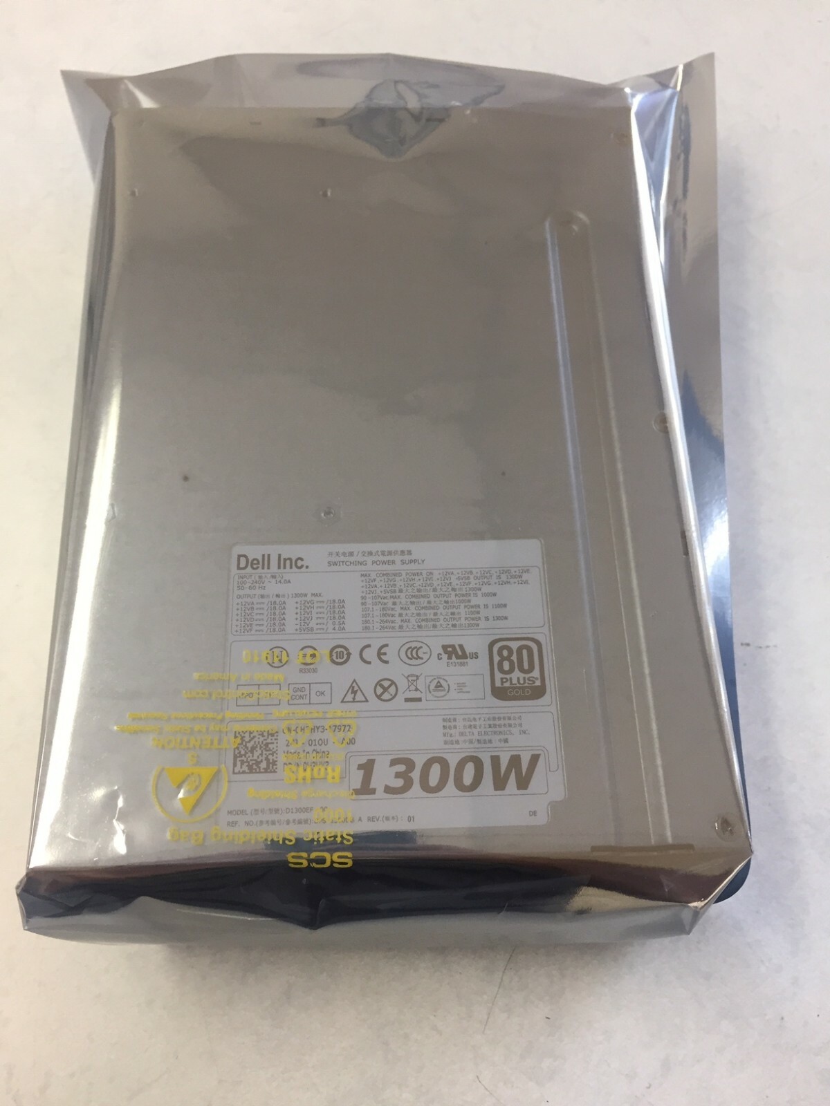 D1300EF-01,H1300EF-02 Dell Power Supply 1300 Watts for Precision T7610