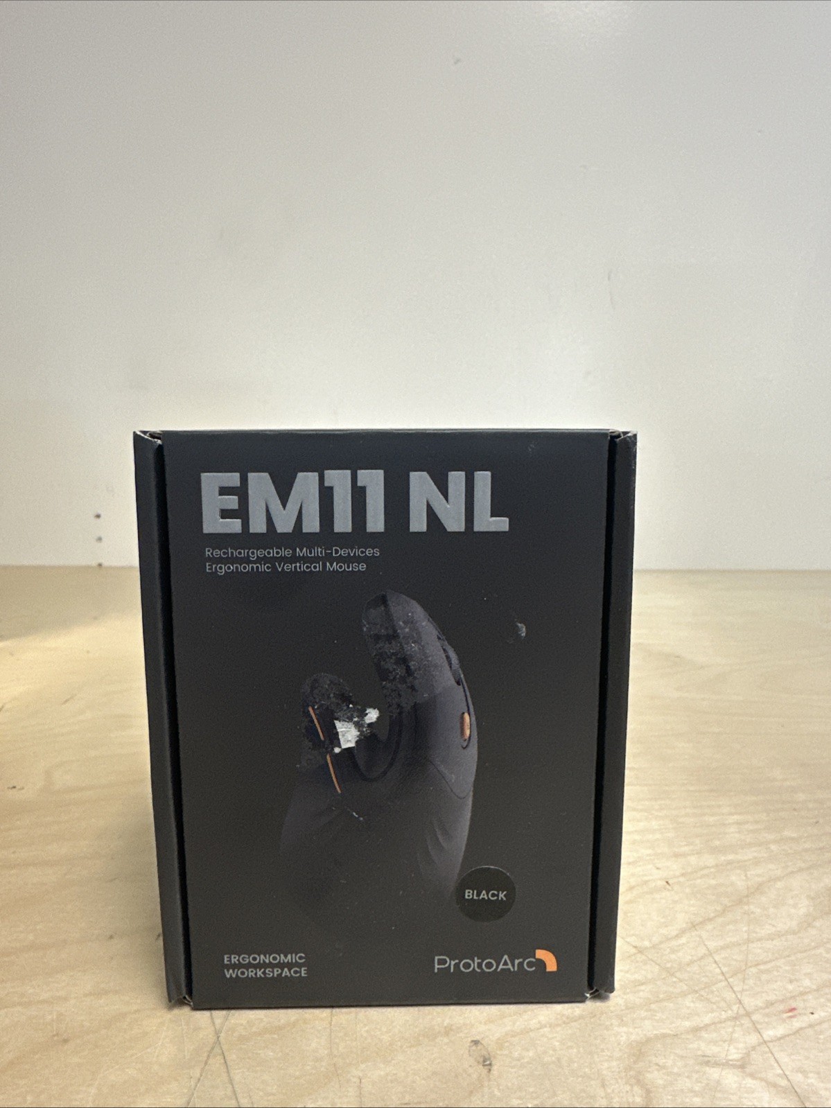 ProtoArc Ergonomic Workspace EM11 NL Ergonomic Vertical Mouse Black- Used