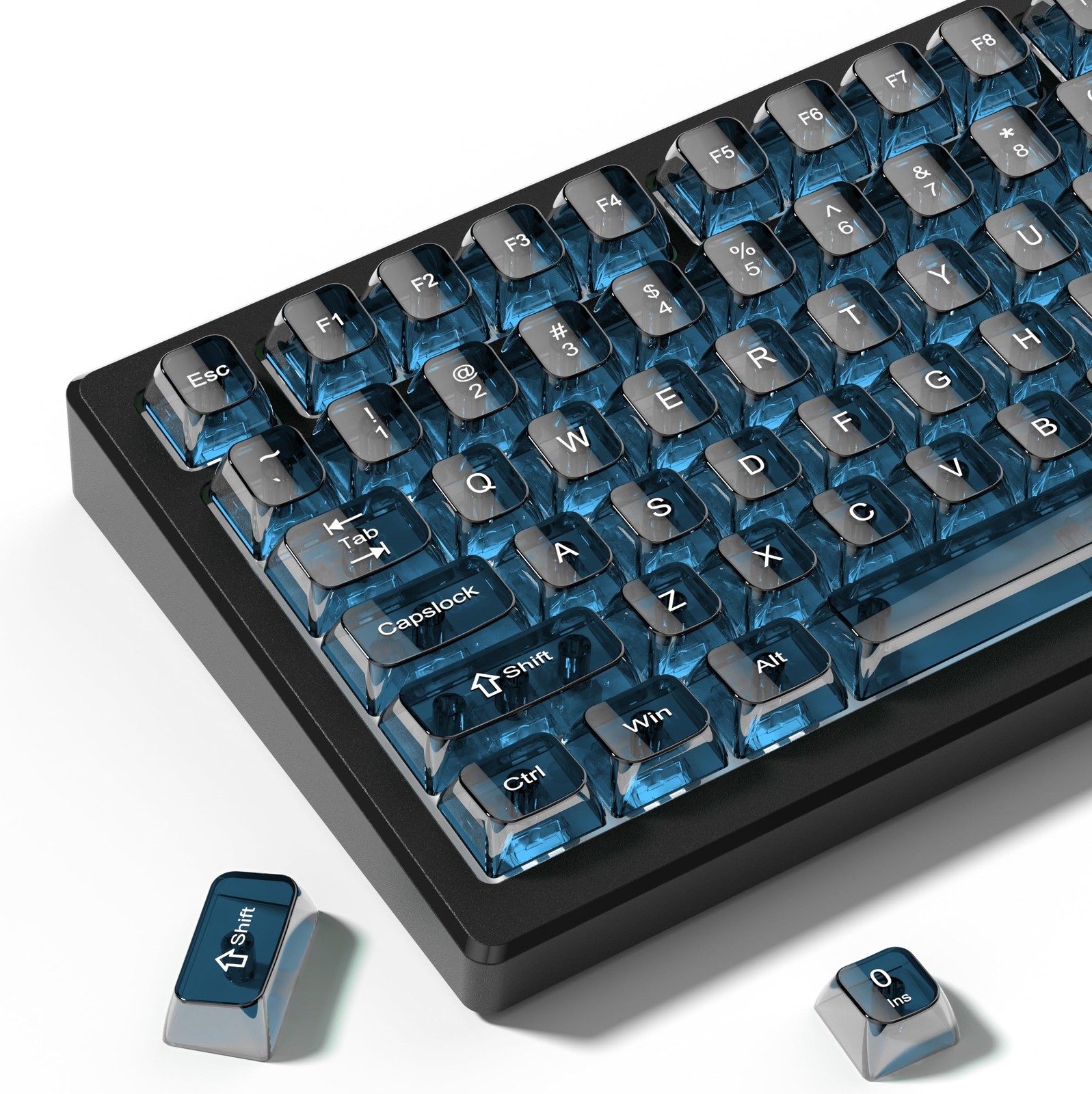 Clear Keycaps Set Translucent Keyboard Jelly Key Caps PC Mechanical