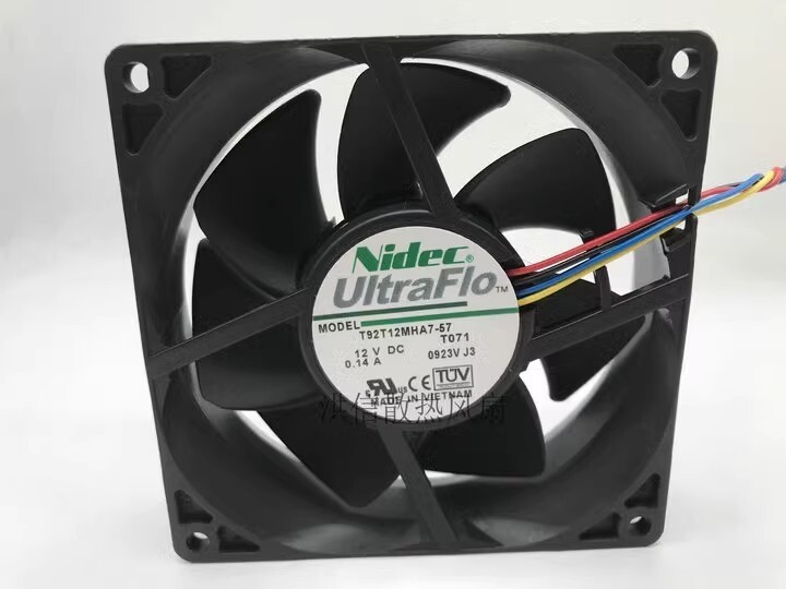 Nidec T92T12MHA7-57 DC12V 0.14A 9225 9CM 4-Wire PWM Cooling Fan