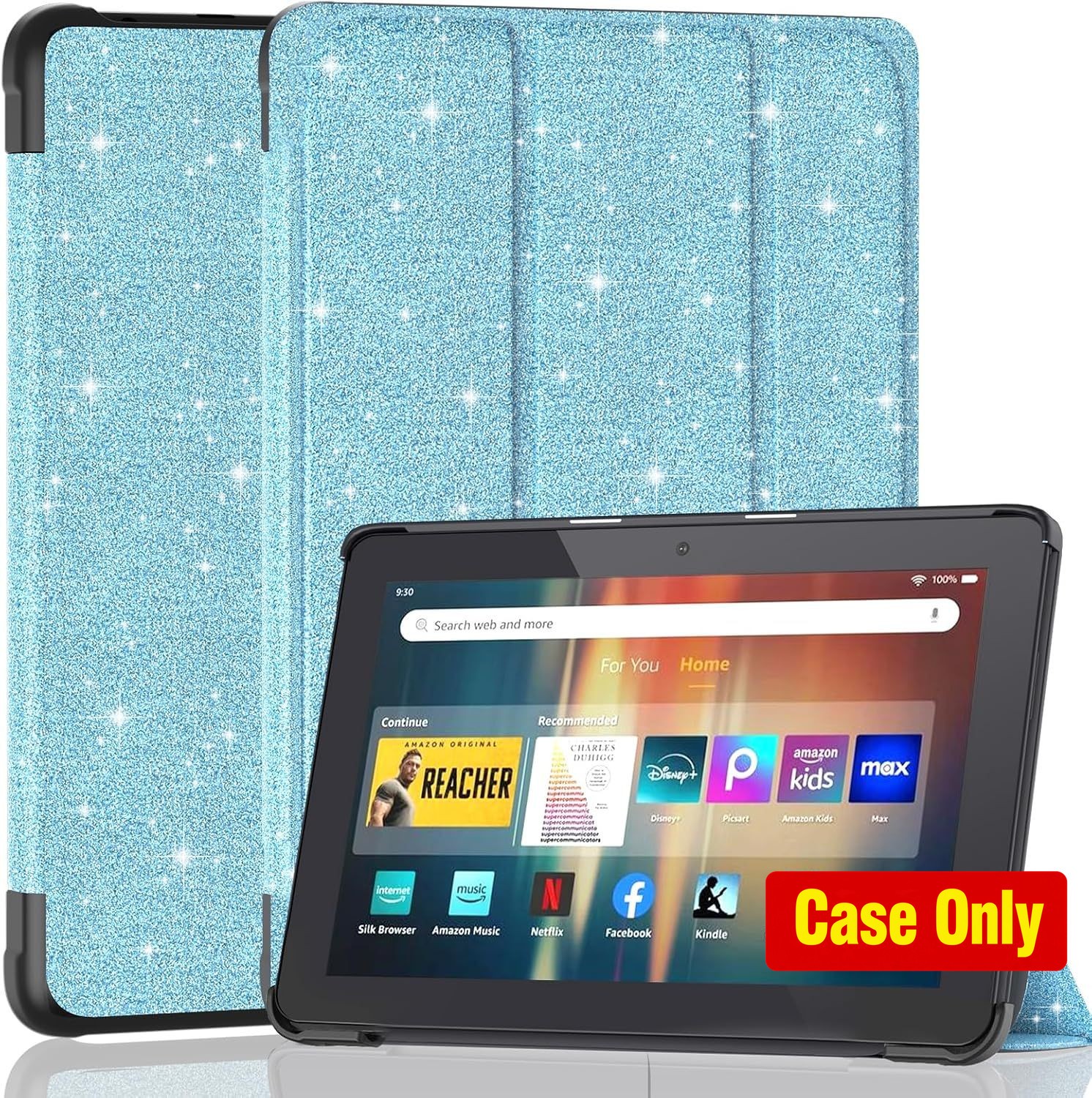 Case for Fire HD 8 Tablet (12th/10th Generation) - Slim Light Smart Trifold Stan
