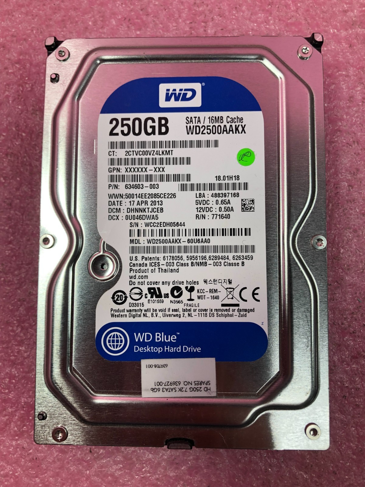 Strong-IT WESTERN DIGITAL WD2500AAKX 250GB 7.2K SATA 3.5 WD HDD