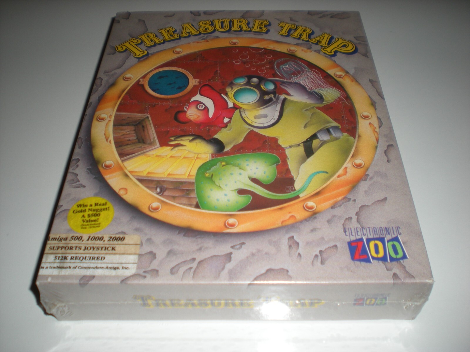 Treasure Trap game for the Amiga. 3.5" disk. New retail box. Old stock. Rare