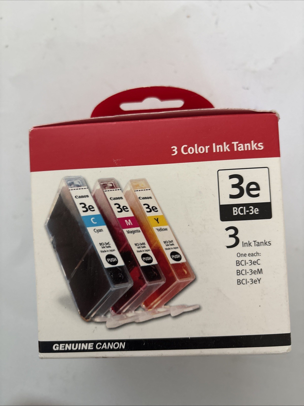 Genuine Canon BCI-3e Color Ink Tanks Cartridges 3-Pack Cyan Magenta Yellow