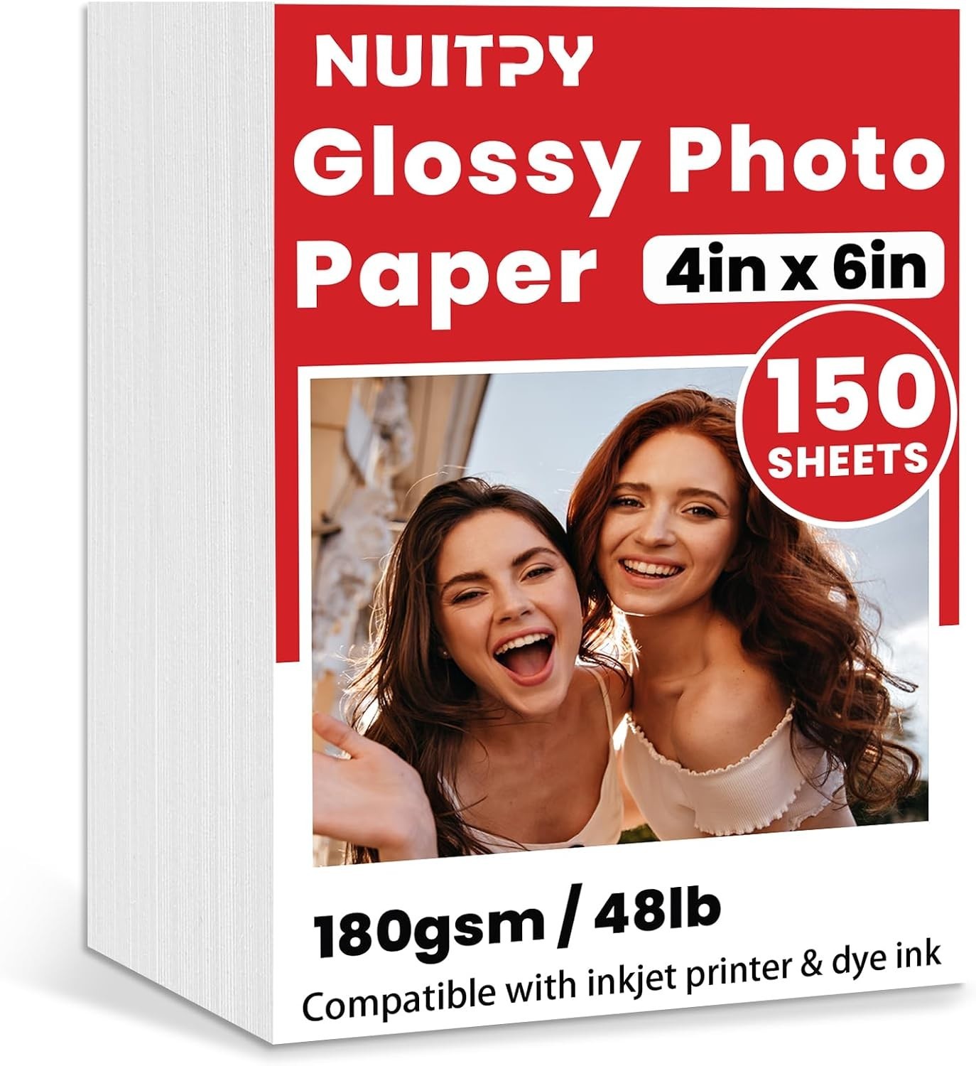 Papel fotográfico brillante de 4 x 6 pulgadas 150/400 hojas para inyección de ti
