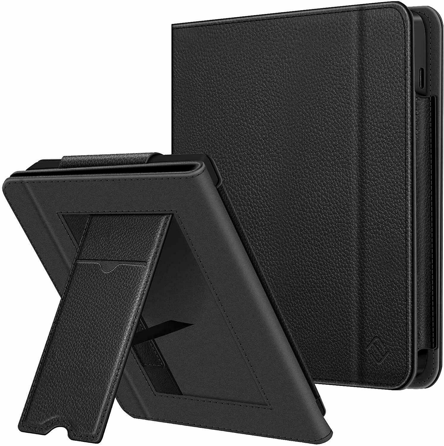 Stand Case for Kobo Libra 2 (2021) Sleeve Cover with Card Slot and Hand Strap