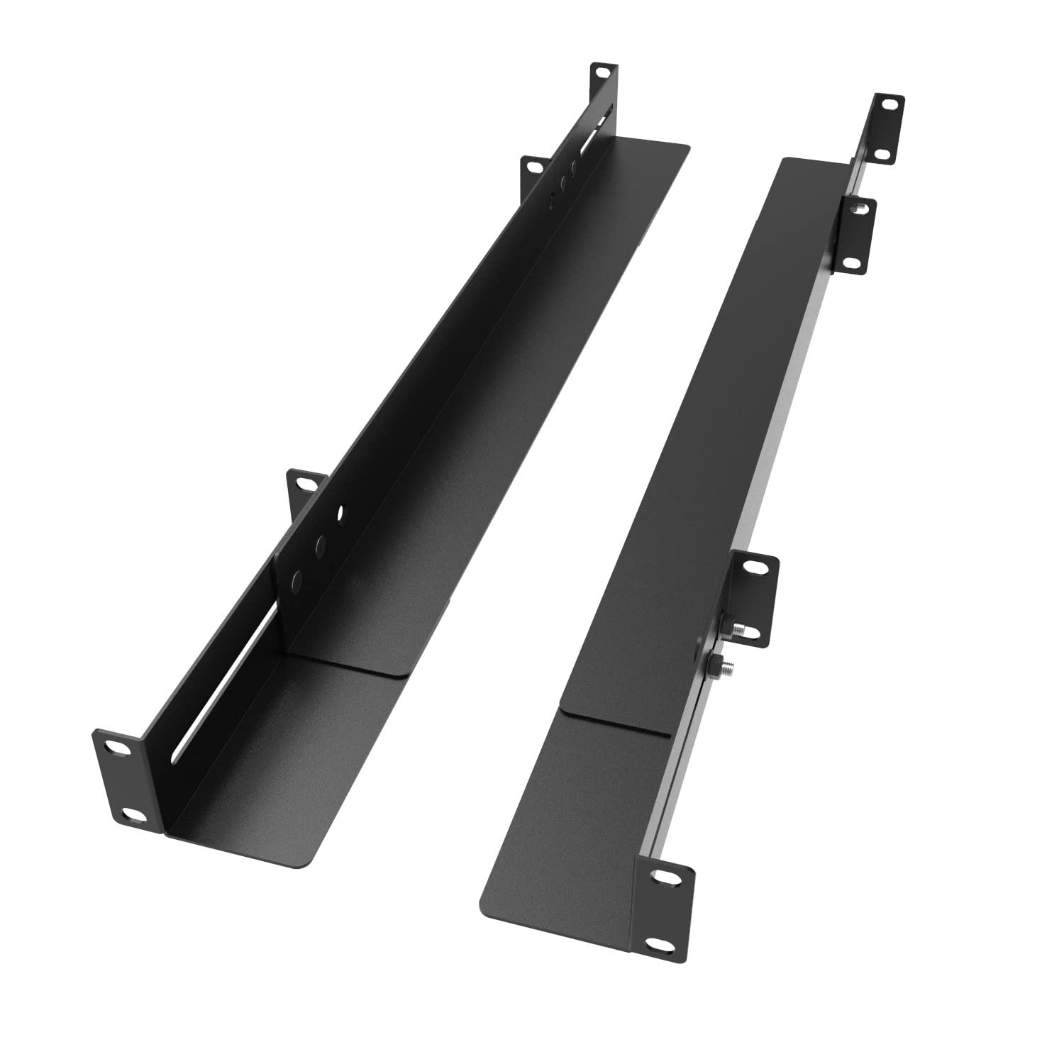 JINGCHENGMEI 1U 19inch Server Rack Rails -15-24 inch Adjustable 1U, Black 