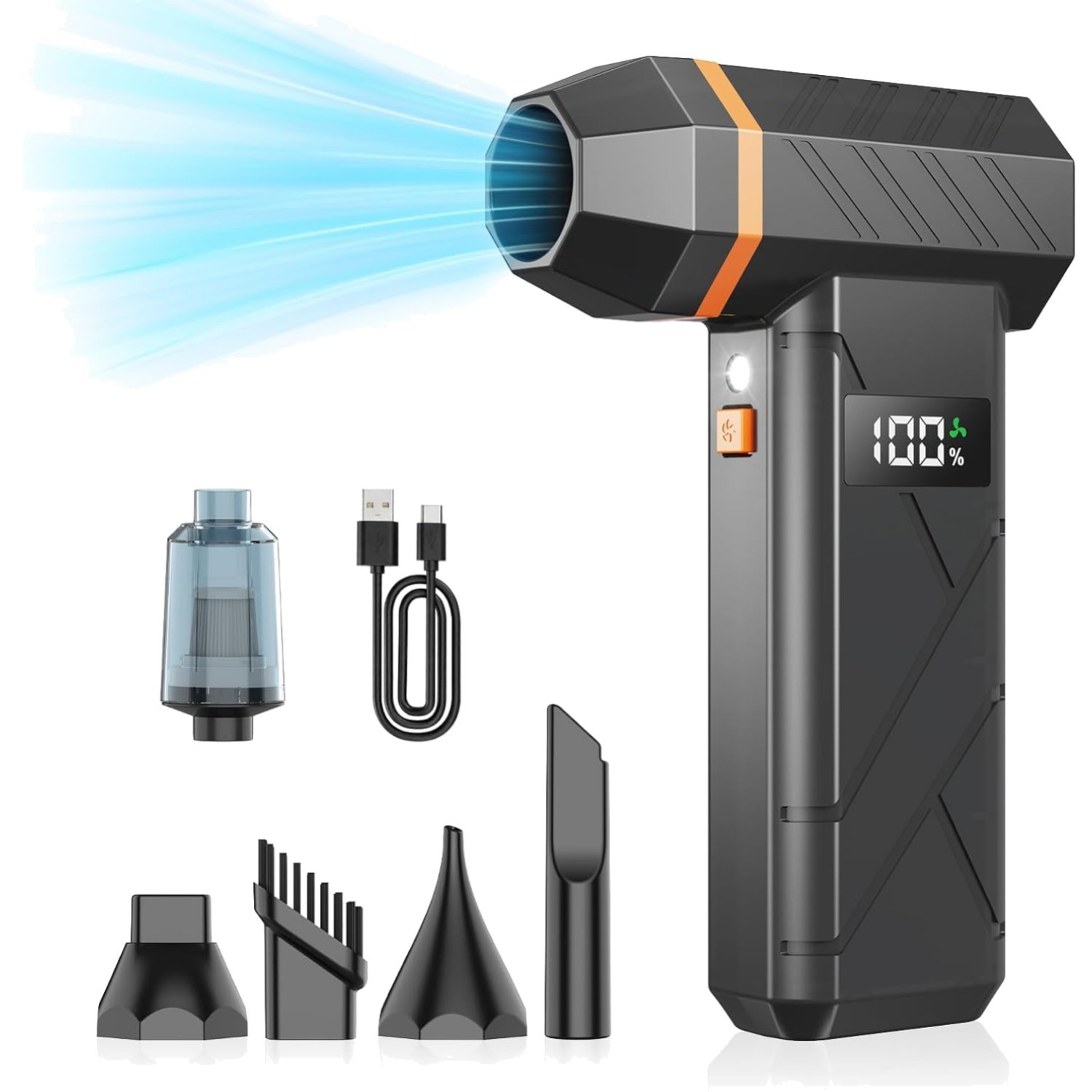 Portable 2-in-1 Air Blower & Vacuum with 4-Gear Speed - Eco-Friendly Solution