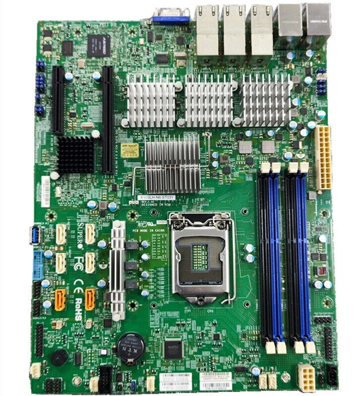 Supermicro X10SLH-LN6TF - X10SLH-N6-ST03 Motherboard C226 LGA1150 DDR3 Memory.