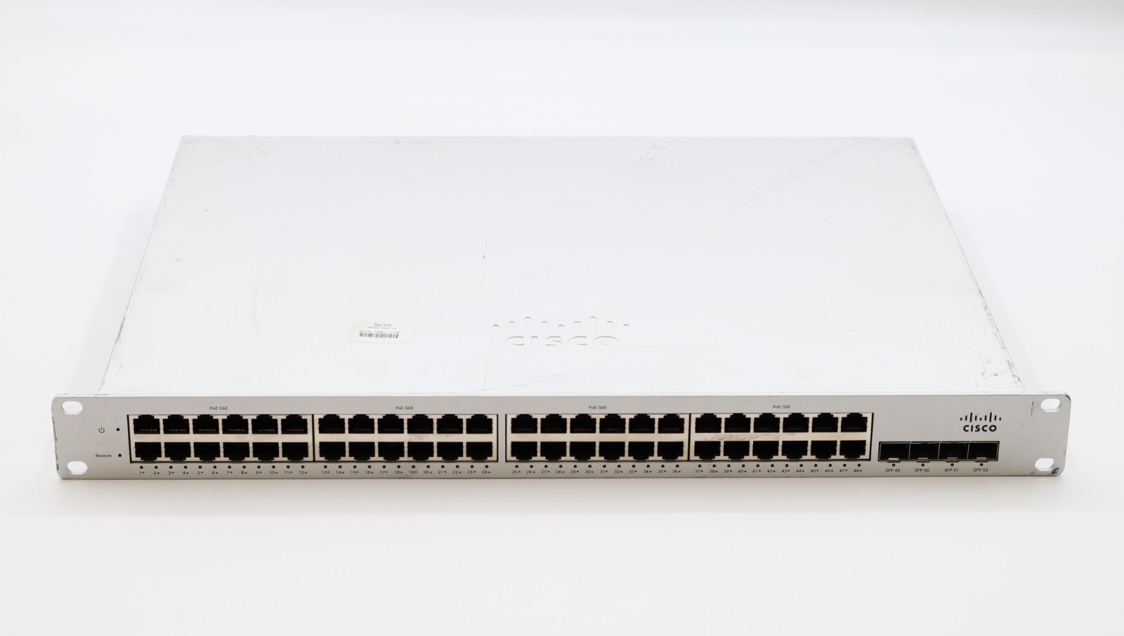 Cisco Meraki MS220-48LP-HW 48-Port Gigabit Cloud Managed Switch P/N: 600-21040-C