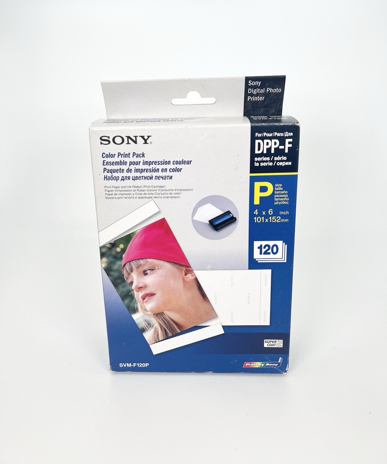 Sony SVM-F120P 4 x 6" Paper with 3 Color Print Ribbons 120 sheets  NEW Exp 2013