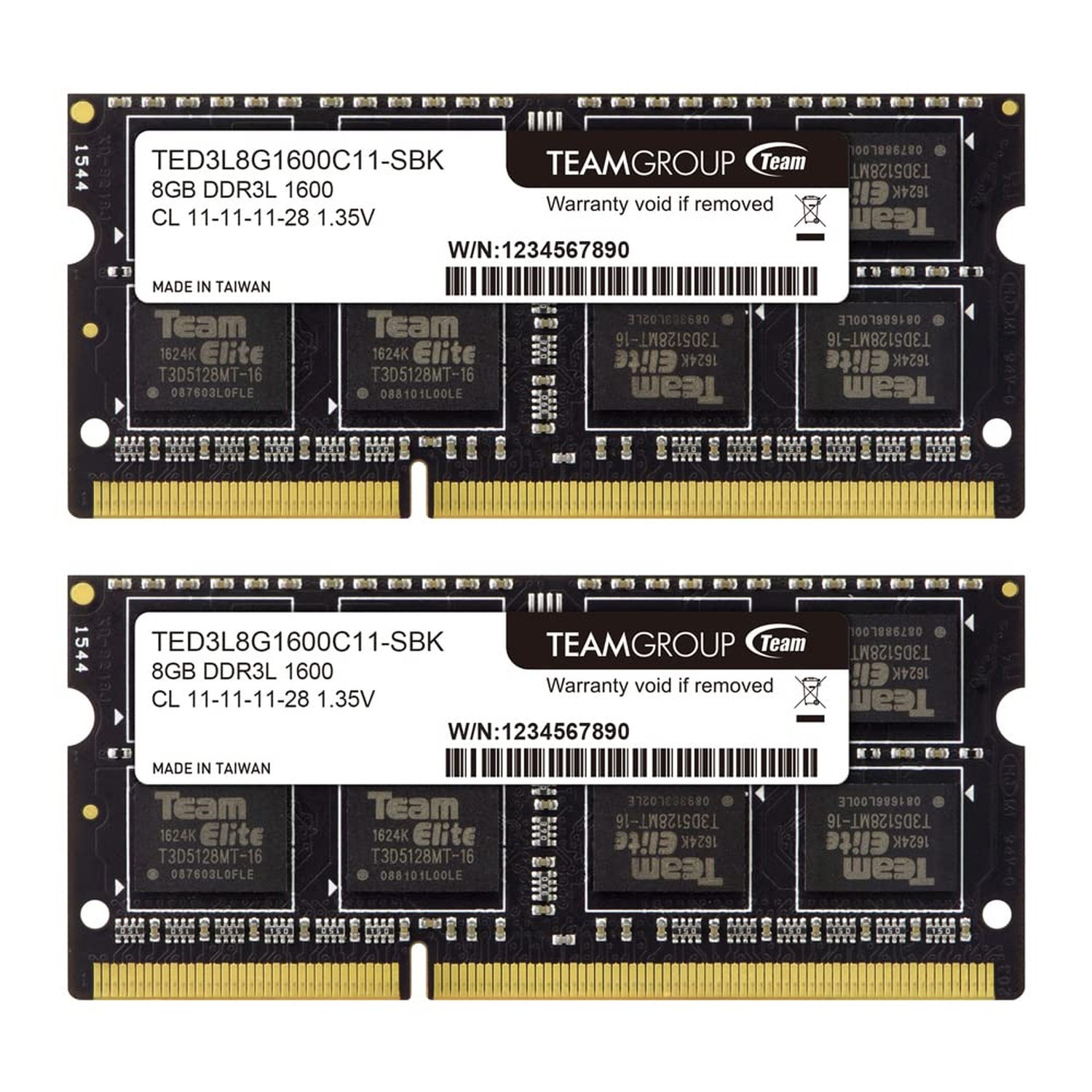 TEAMGROUP Elite DDR3L 16GB Kit (2 x 8GB) 1600MHz PC3-12800 CL11 Unbuffered No...