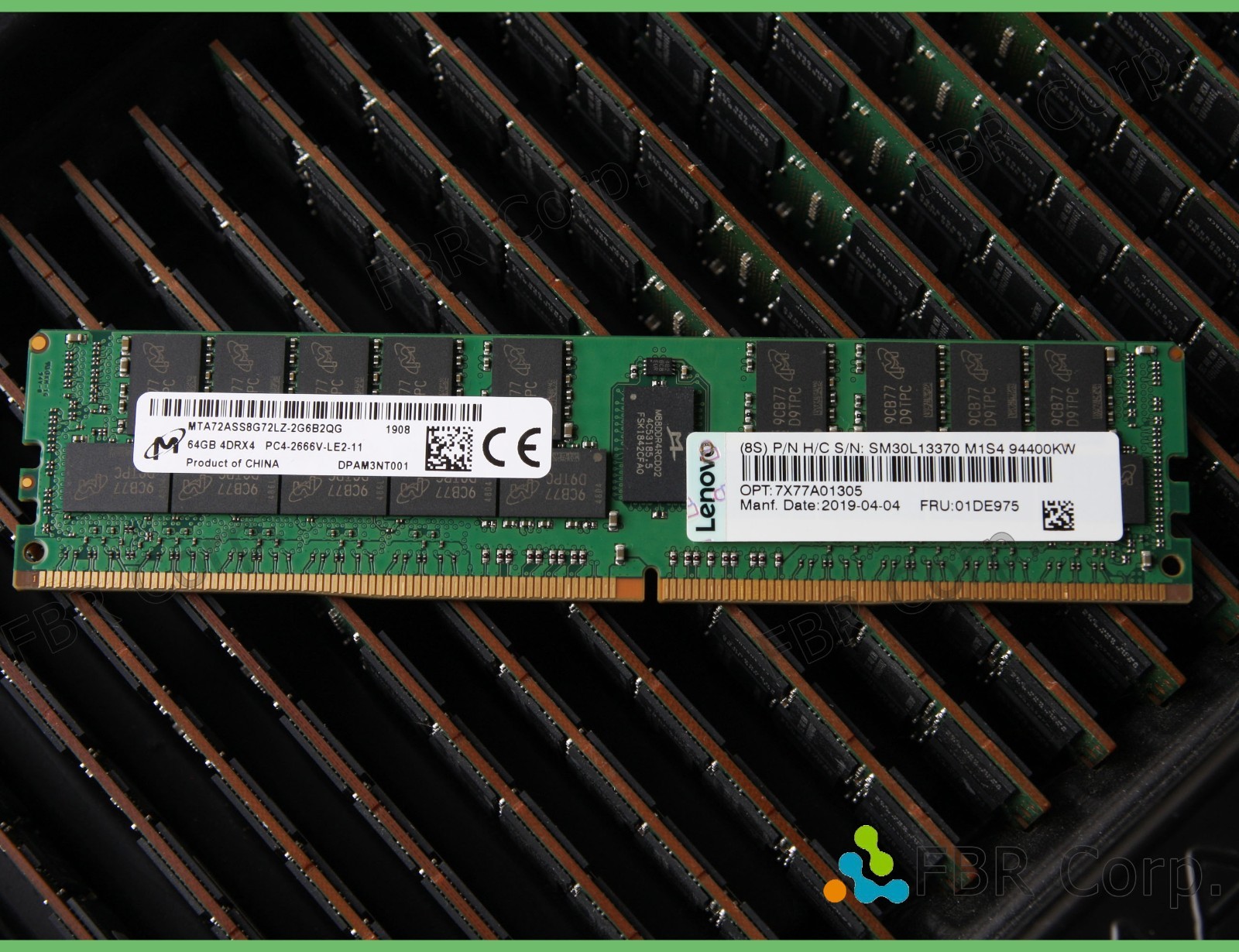 Grade A 64GB Micron PC4-2666V DDR4 21300 4DRx4 LRDIMM RAM MTA72ASS8G72LZ-2G6 Lot
