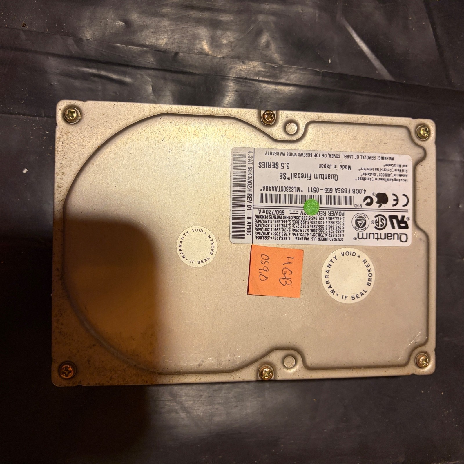 Apple Quantum 4GB Fireball CR 3.5 Series Hard Drive FBSEA 655-0511