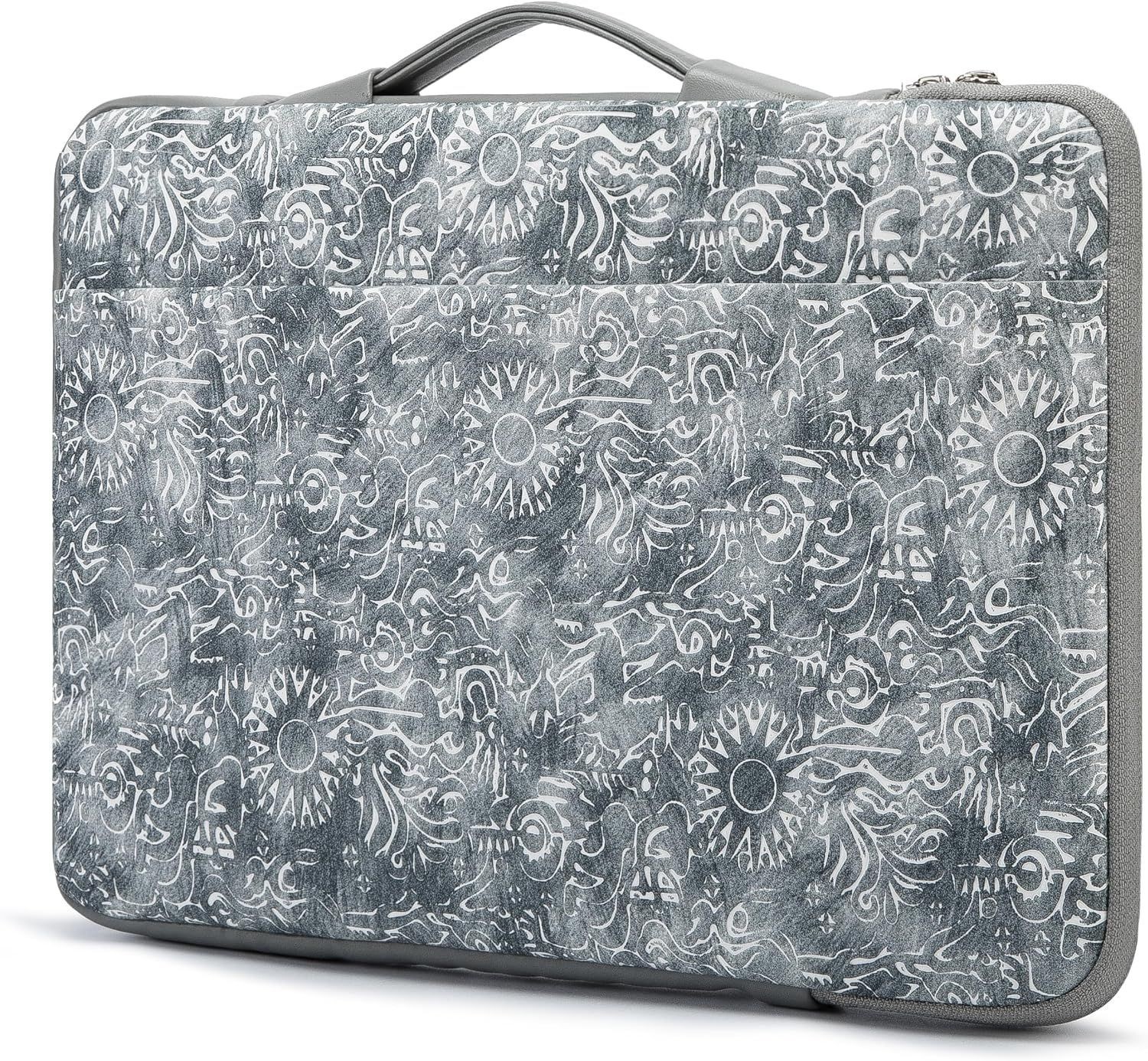 Kinmac Embossed PU Leather 360° Heavy Duty Protective Laptop Sleeve with Pocket