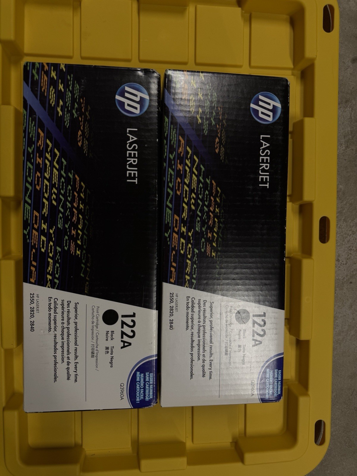 HP 122A Black NEW Toner Cartridge Authentic Laserjet Printer Ink (Q3960A) (2)