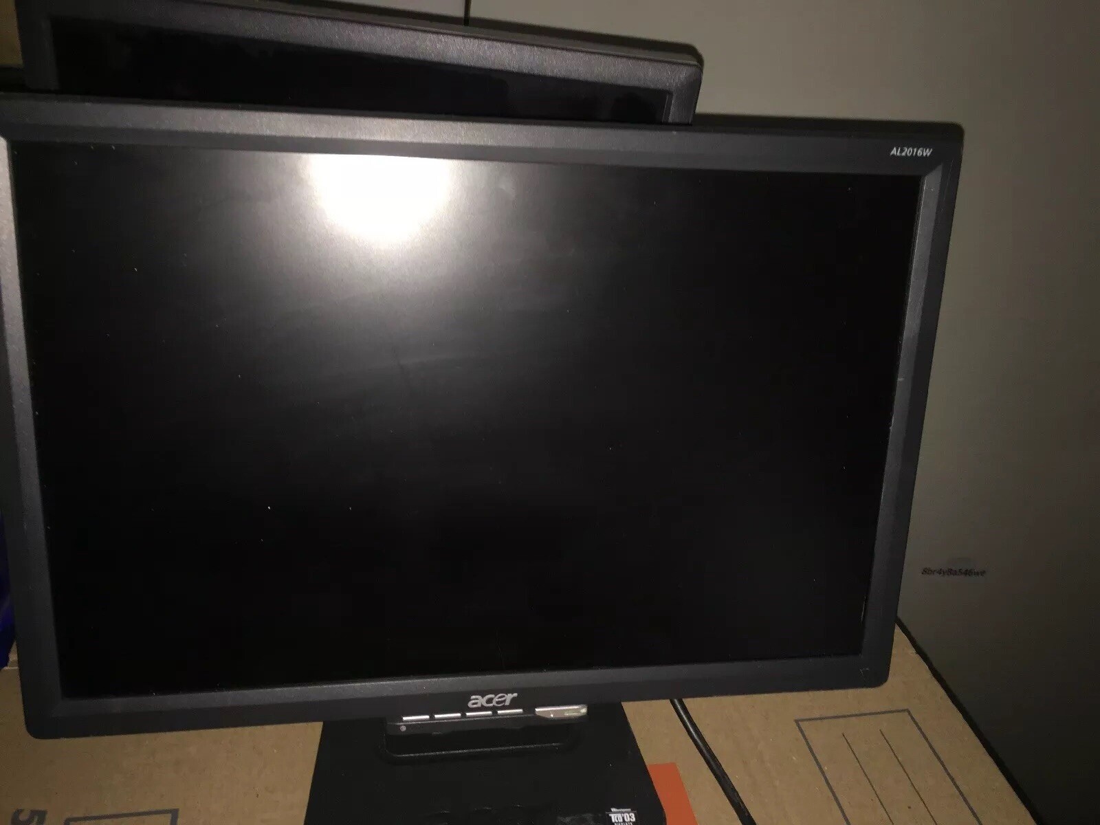 ACER Black AL2016W 20"  Widescreen LCD Monitor DVI VGA with Stand VGA Power Cord