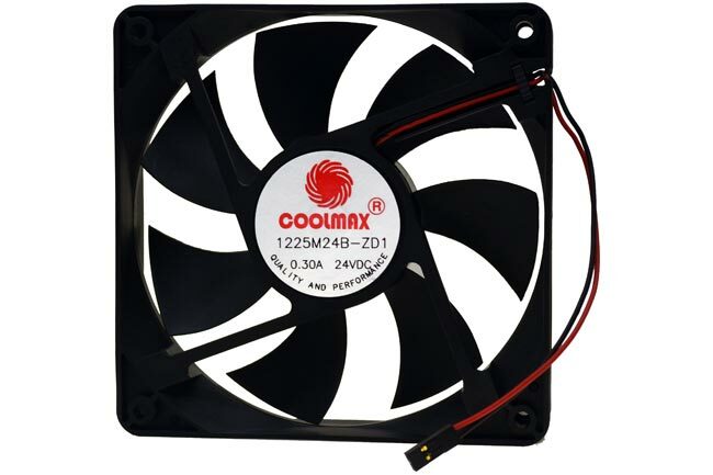 Coolmax 1225M24B-ZD1 120mm 24V Dual Ball Brushless Tubeaxial Fan, 2Pin