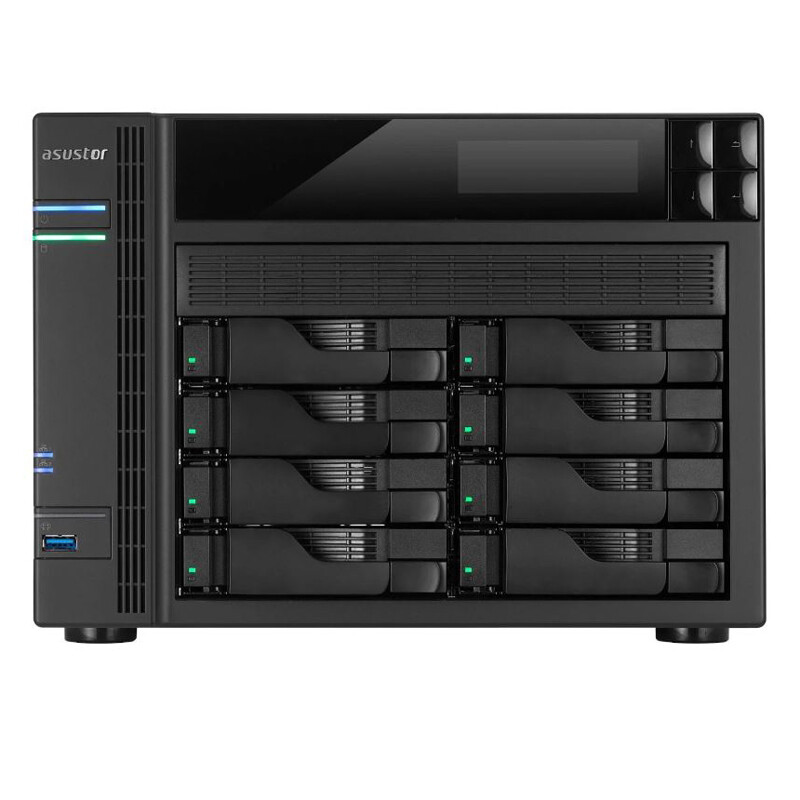 Asustor AS-608T Server NAS 1GB SO-DIMM DDR3 Dual Core 2.13GHz 8-Bay Nero