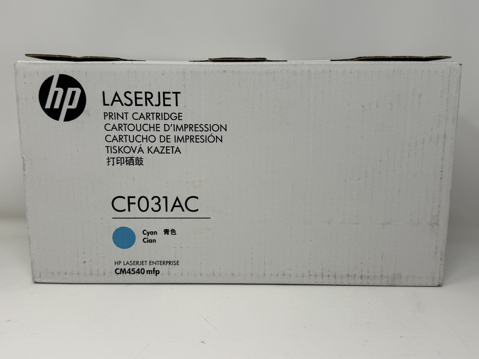 HP CF031AC Genuine Toner Cartridge HP 646A Cyan Toner Opened Box