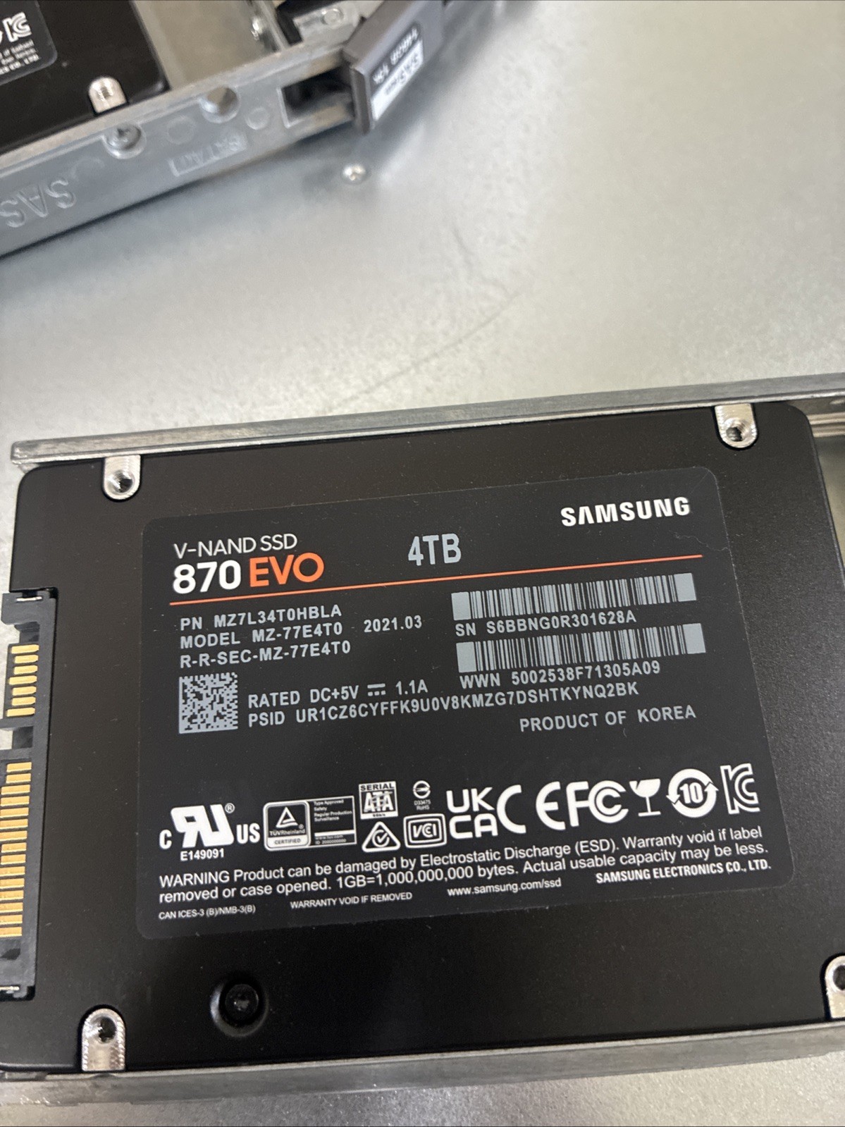 Samsung 870 EVO 4TB SATA III SSD