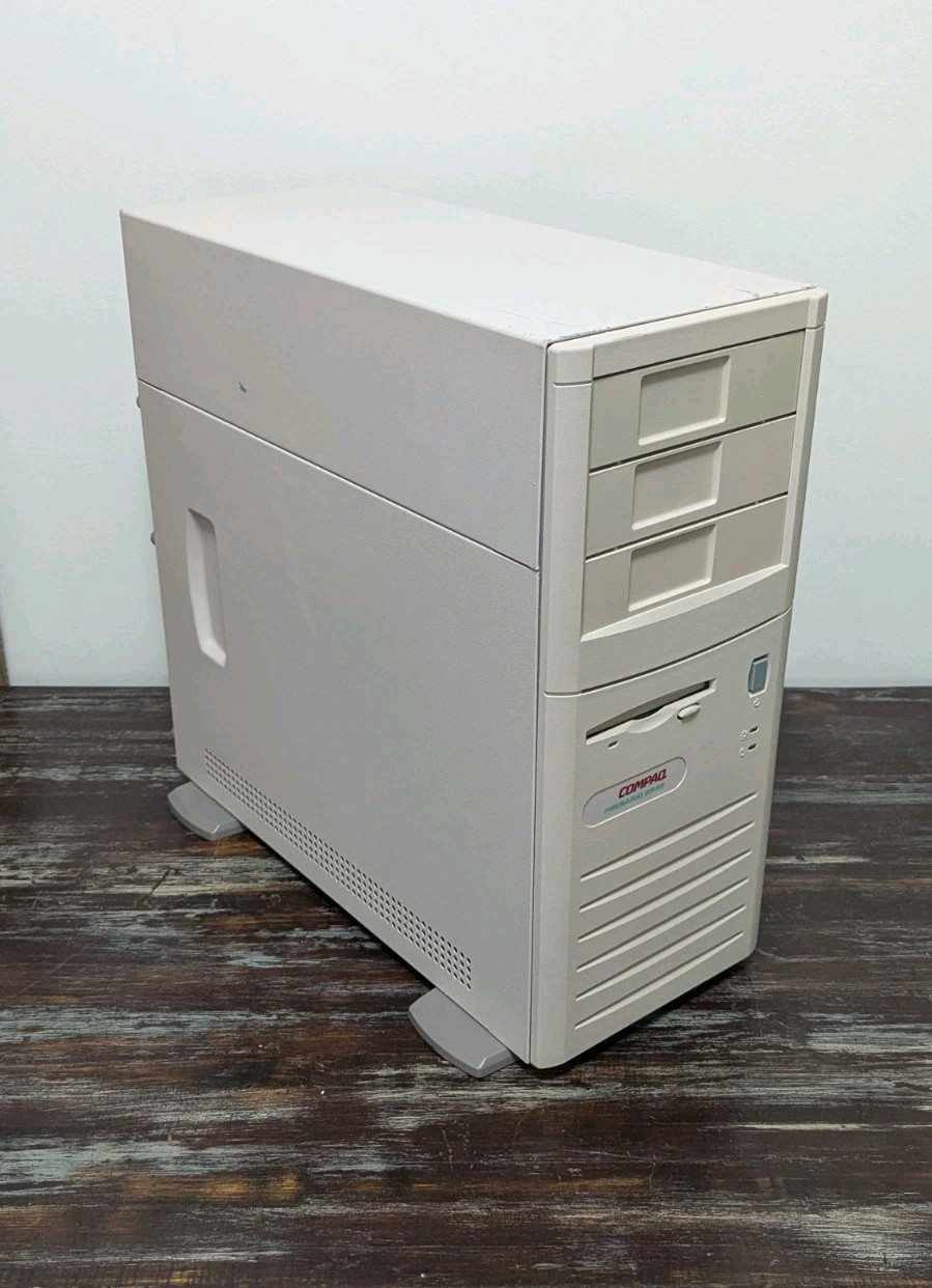 Vintage 90s Compaq Presario 9548 Beige Tower PC Working No Disk