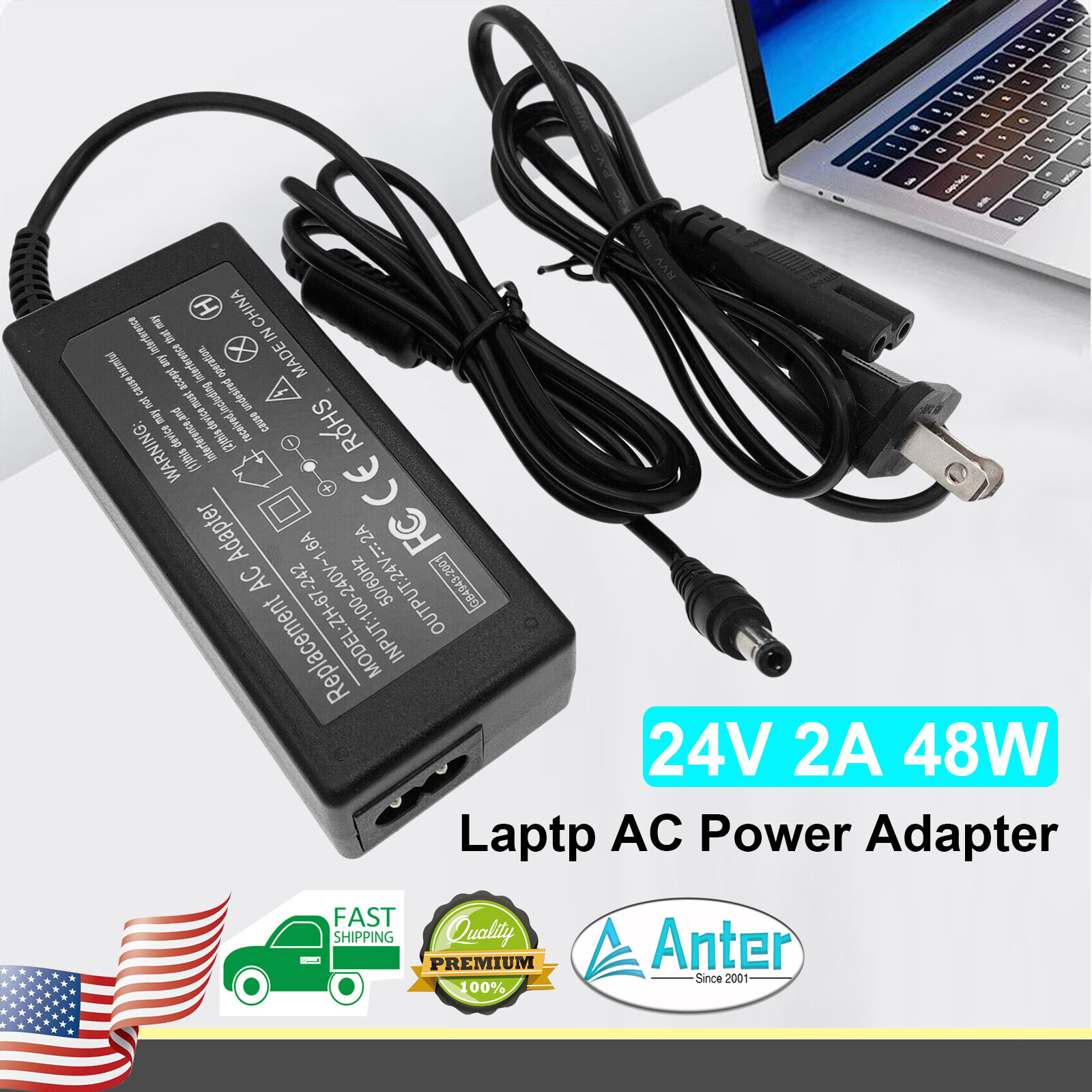 AC Power Adapter for Logitech G25 G27 G29 G920 G940 Racing Wheel APD DA-42H24