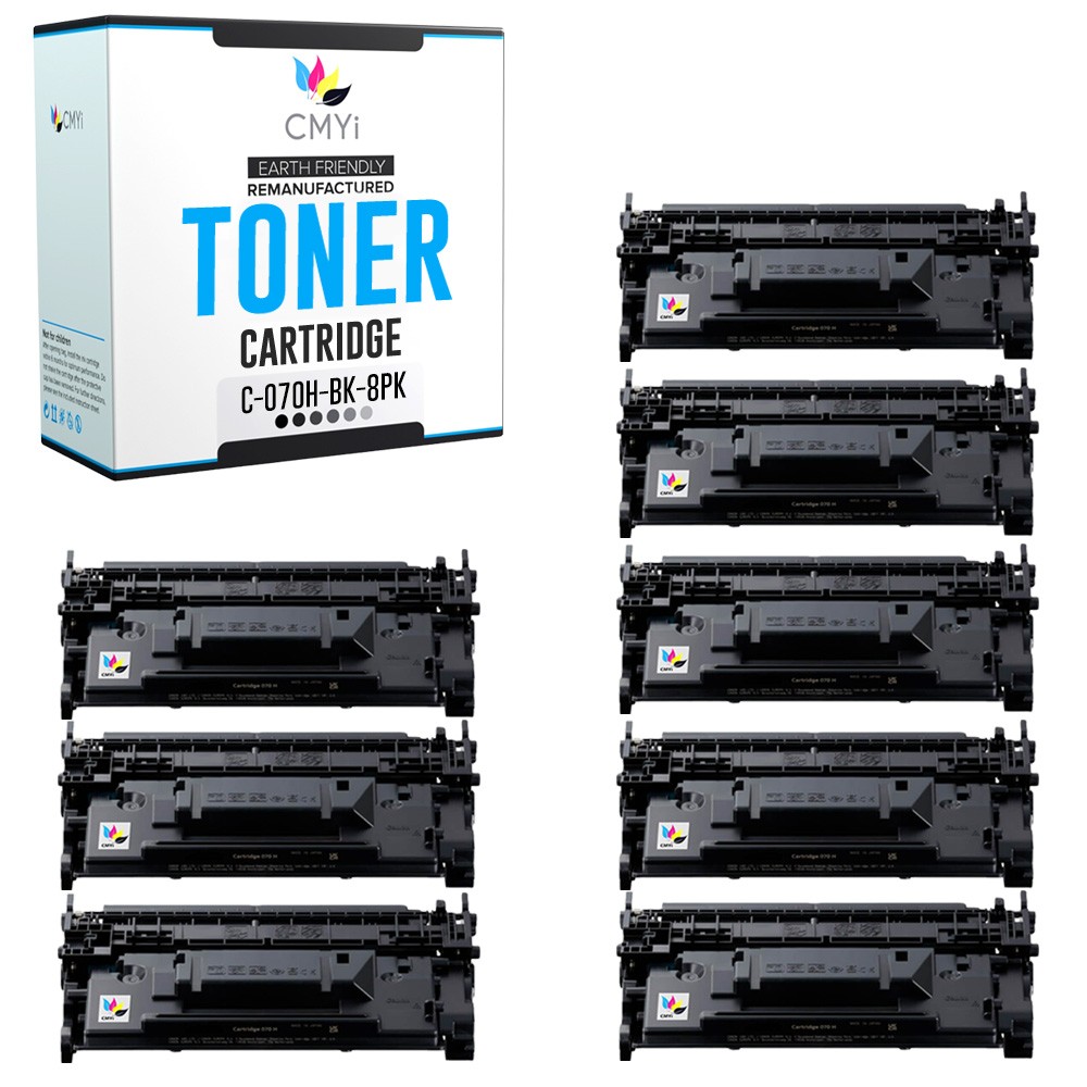 8-Pack CMYi Replacement 070H Cartridges for Canon imageCLASS MF465dw LBP246dw