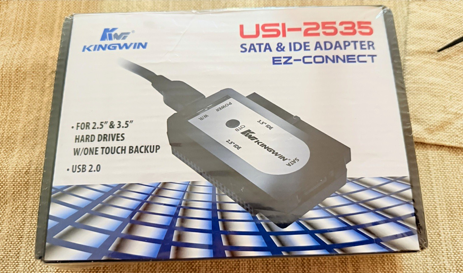 Kingwin USI-2535 USB 2.0 to SATA/IDE Hard Drive Adapter Hot Plug Plug & Play