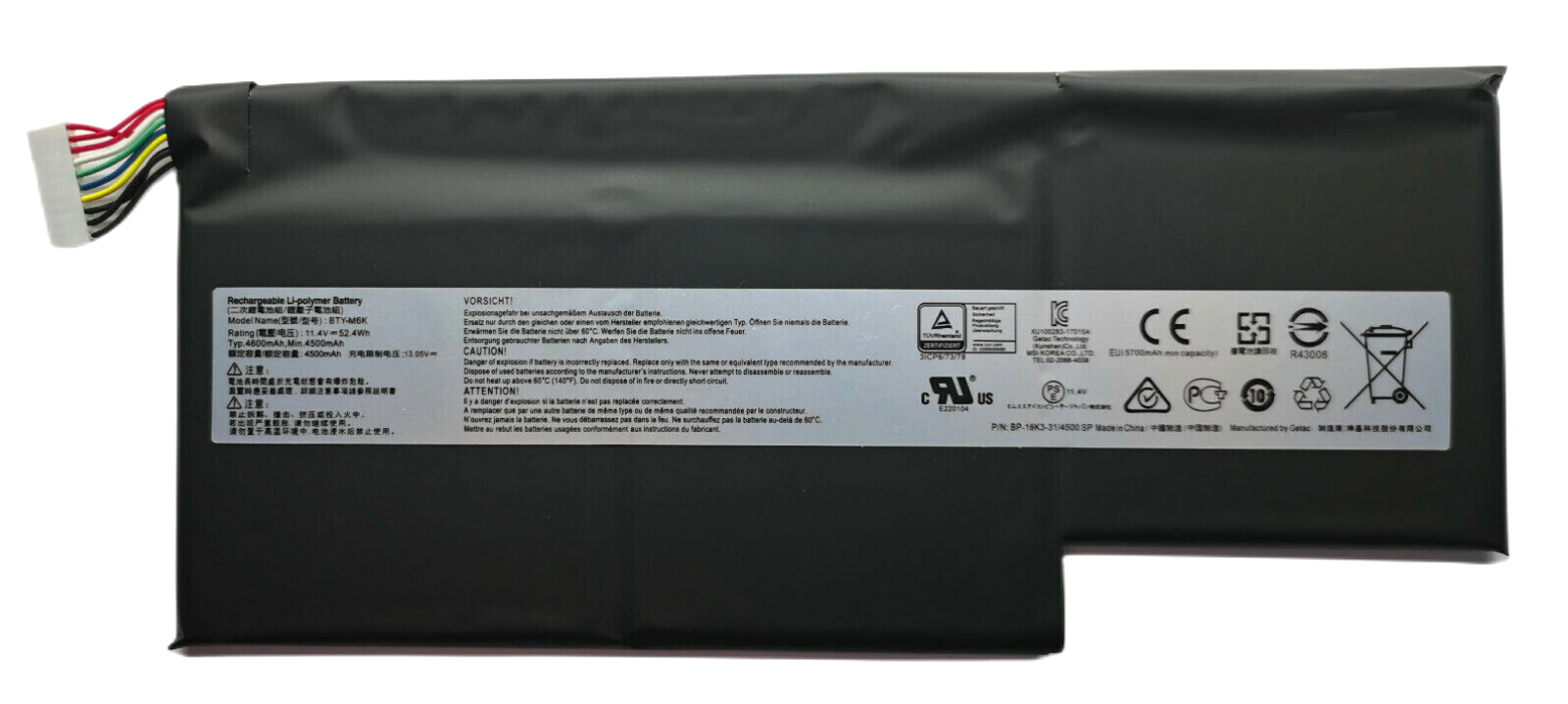 OEM Genuine BTY-M6K Battery For MSI GS63VR 7RG Stealth Pro GF63 Thin 8RB 8RC 8RD