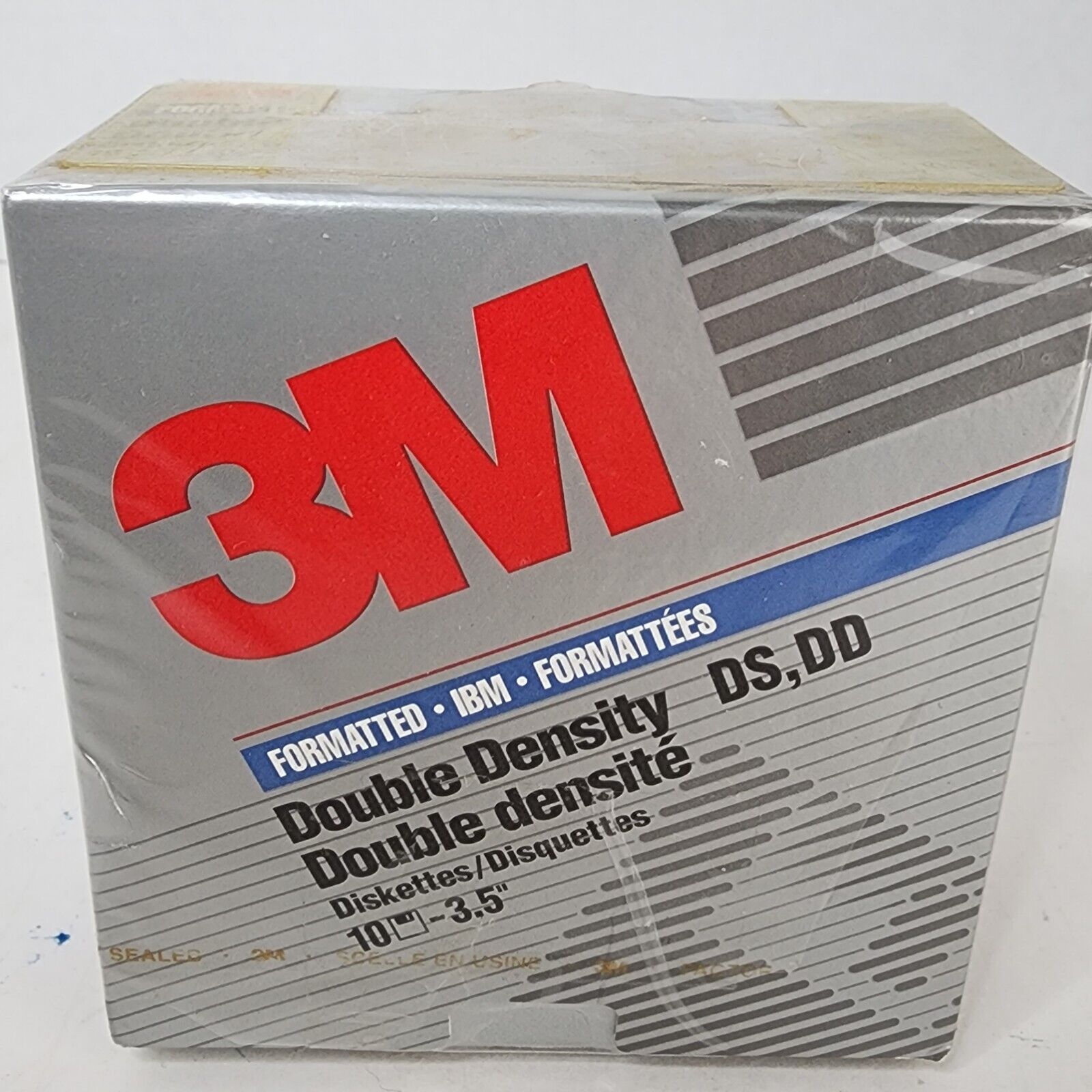NEW 3M DS DD 3.5in Diskettes Formatted IBM (Box of 10) FACTORY SEALED VG