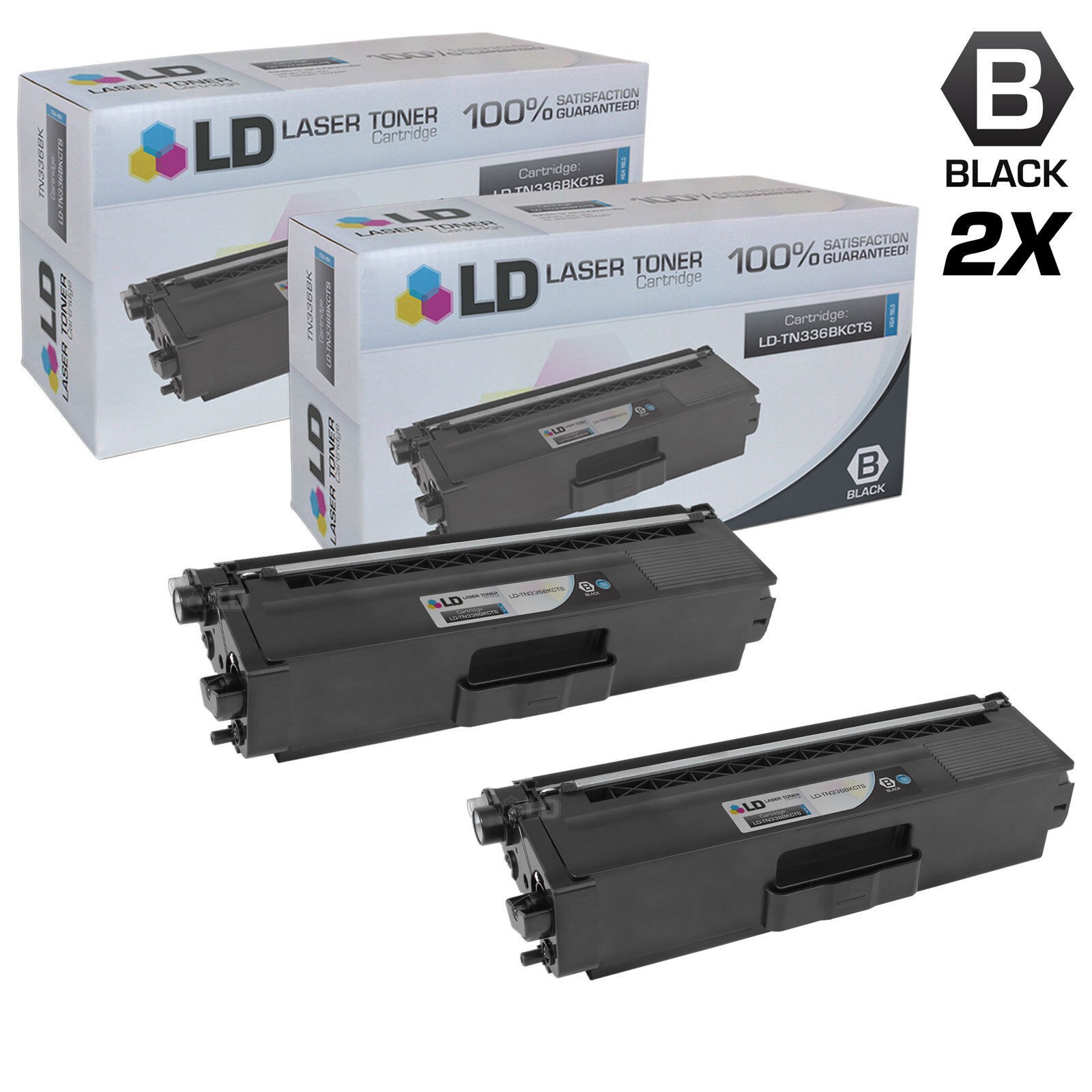 LD for Brother TN336BK 2pk HY Black HL-L8250CDN L8350CDW L8600CDW L8850C
