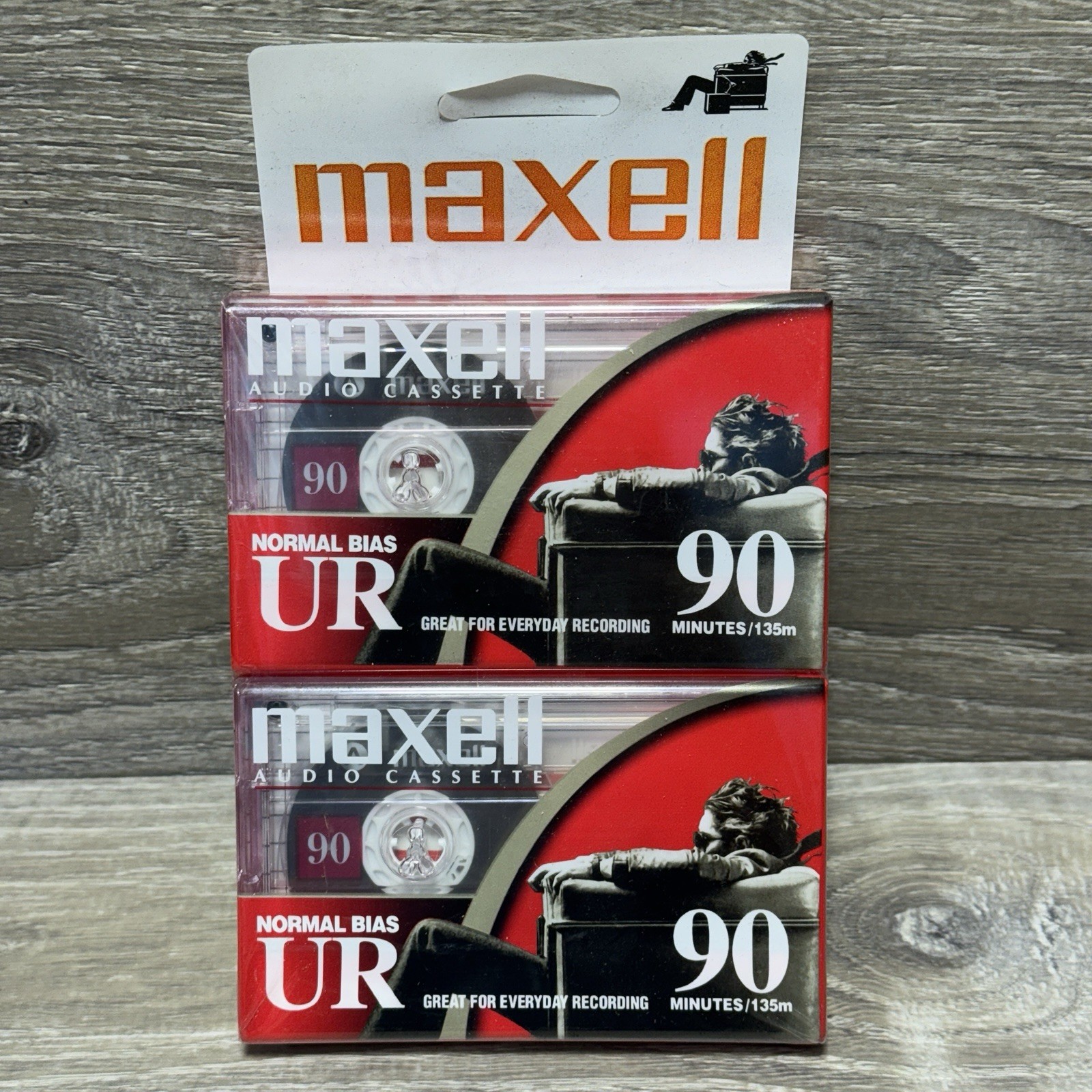 Maxell Audio Recording Cassette Tape UR-90 Blank (2 Pack) 90 Min Normal Bias