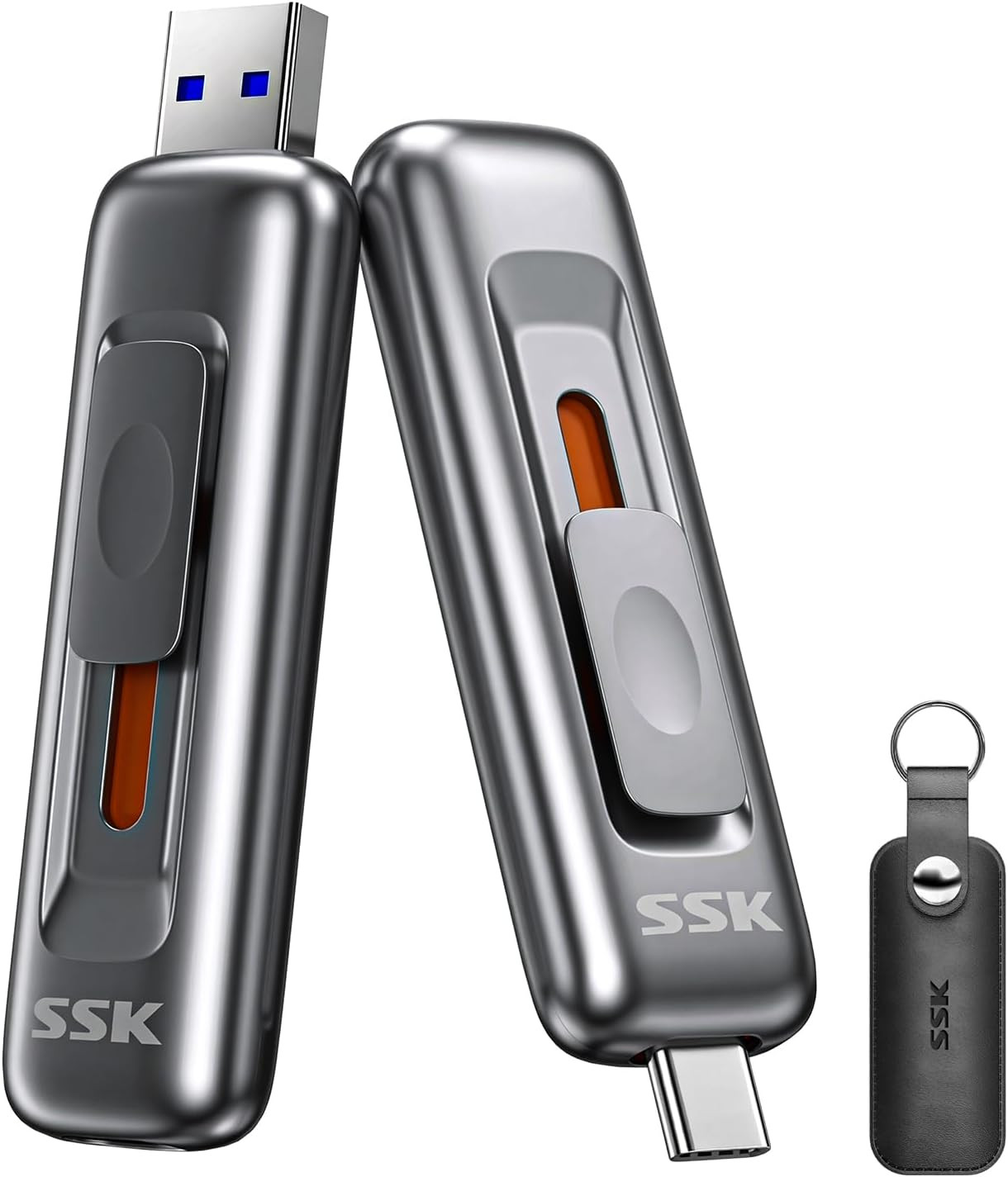 USB Drive 128GB up to 550Mb/S External SSD USB C+A 3.2 Thumb Drive