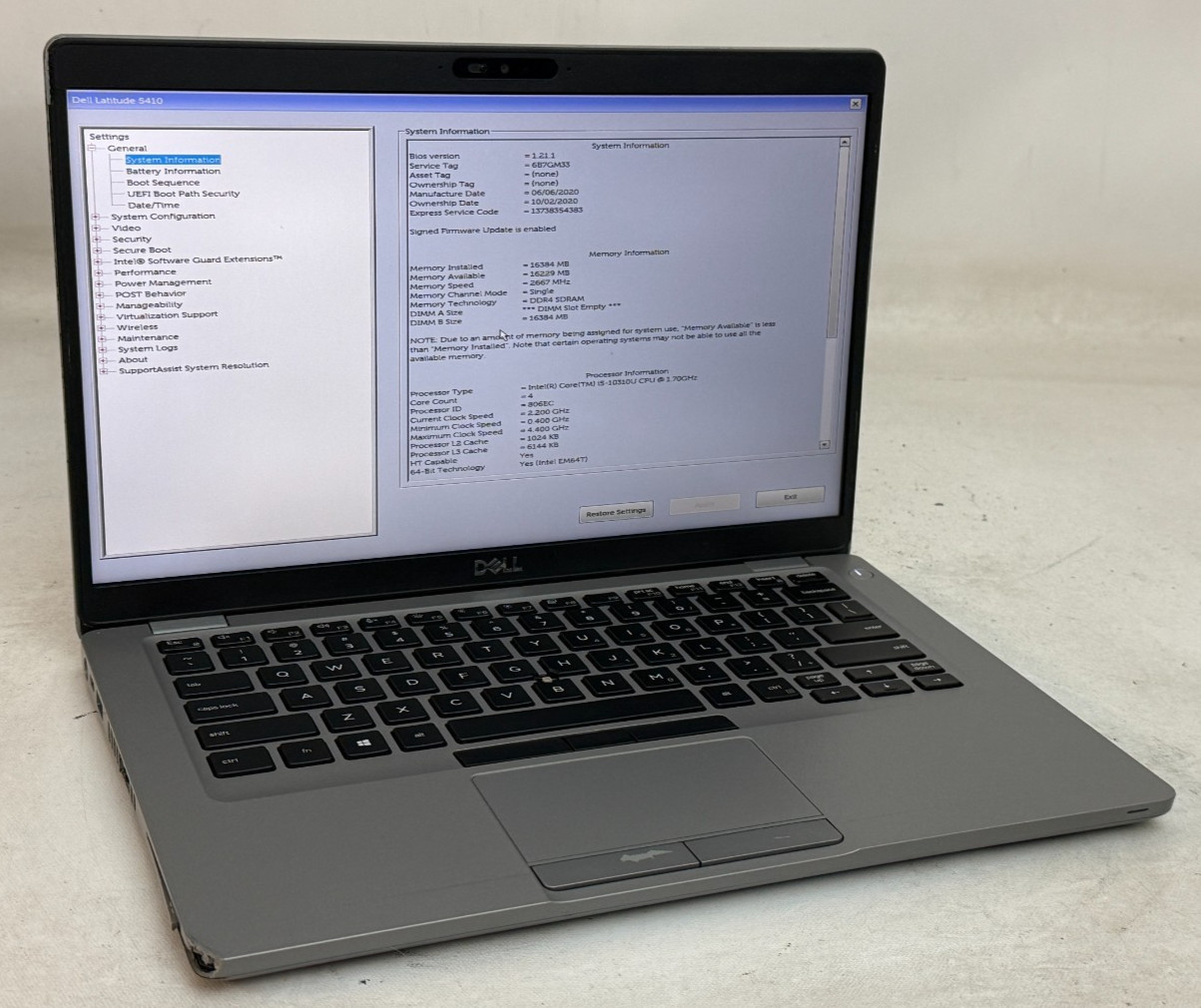 Dell Latitude 5410 14" (i5-10310u - 16GB RAM - 512GB SSD - Win11Home)
