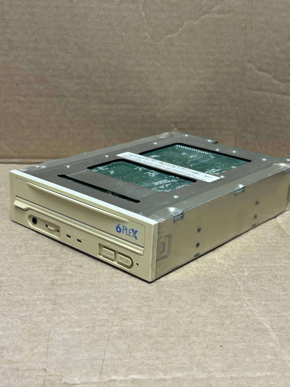 Plextor PX-63CS 6PleX 50-Pin SCSI CD-ROM Drive Vintage 1995 Working Condition