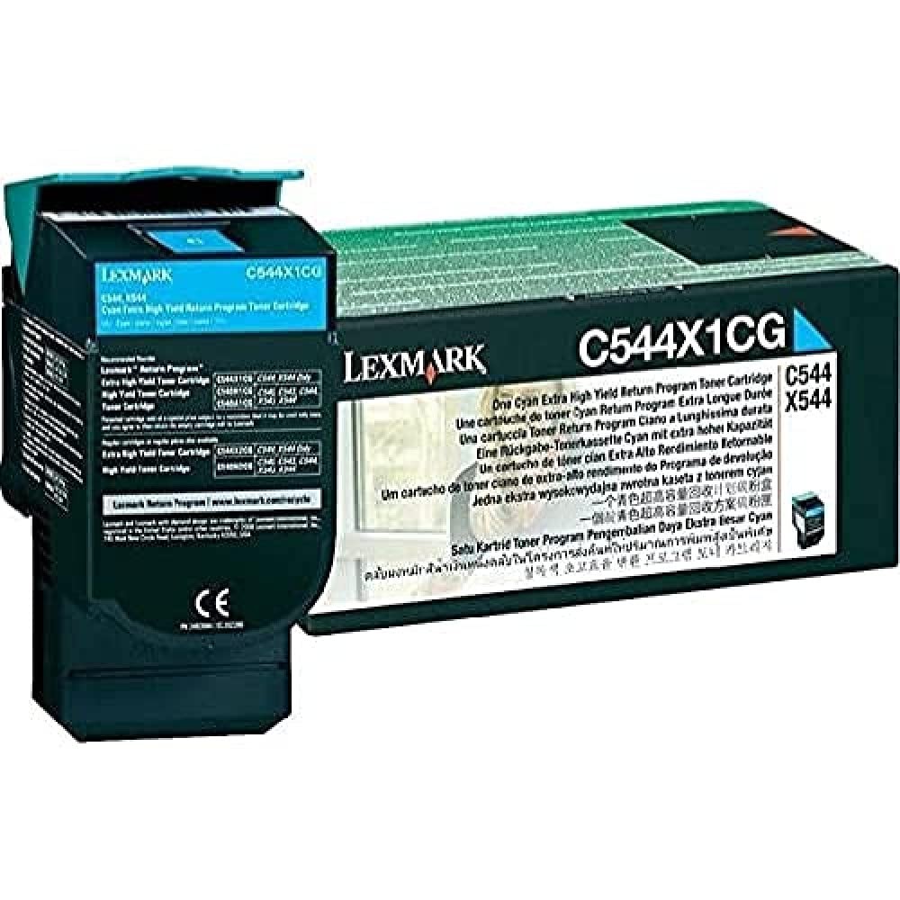 Original Lexmark C544X1CG Cyan Toner. New Sealed Box, We Ship Fast