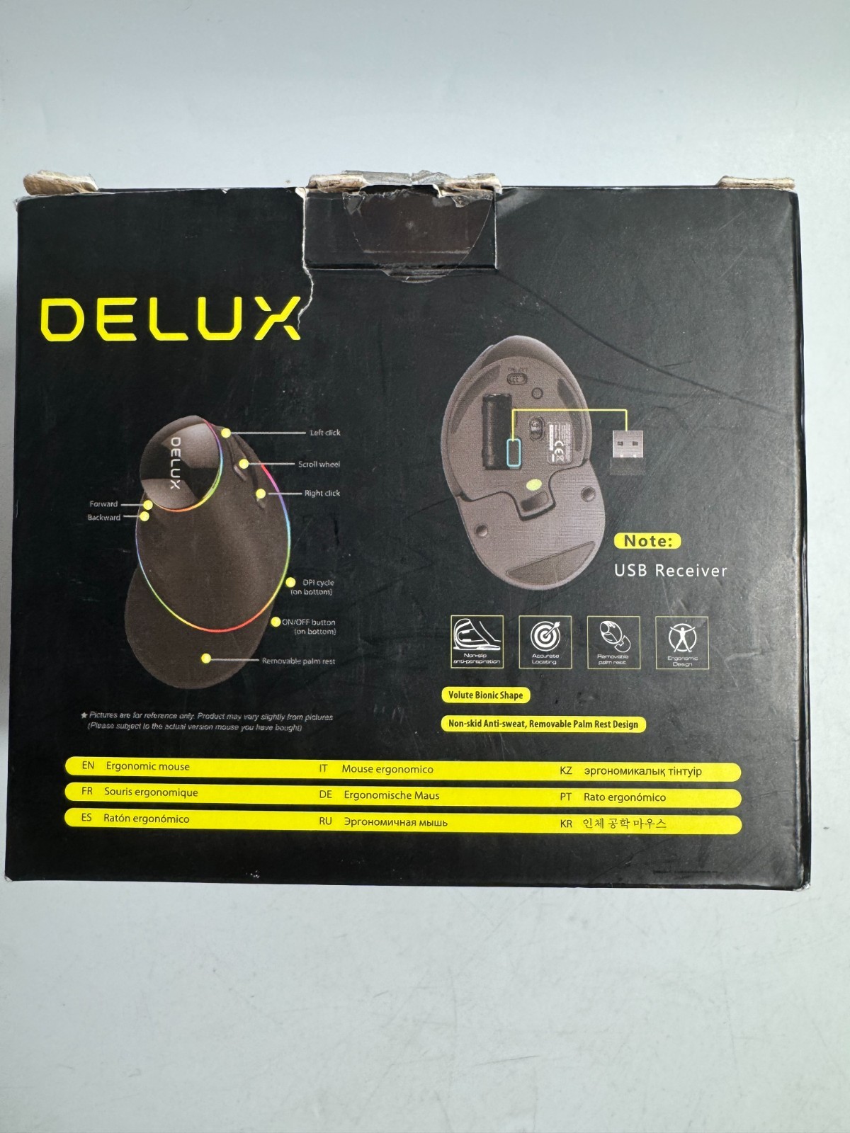 Delux M618 Plus Wired RGB Vertical Mouse -
