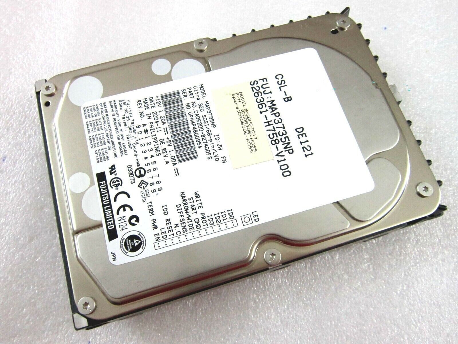 FUJITSU MAP3735NP 72.8GB 10K 68-pin SCSI hard drive