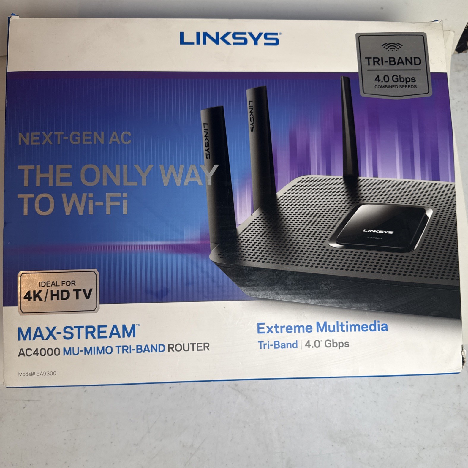 Linksys Max-Stream AC4000 Tri-Band WiFi Router (EA9300)  Tested