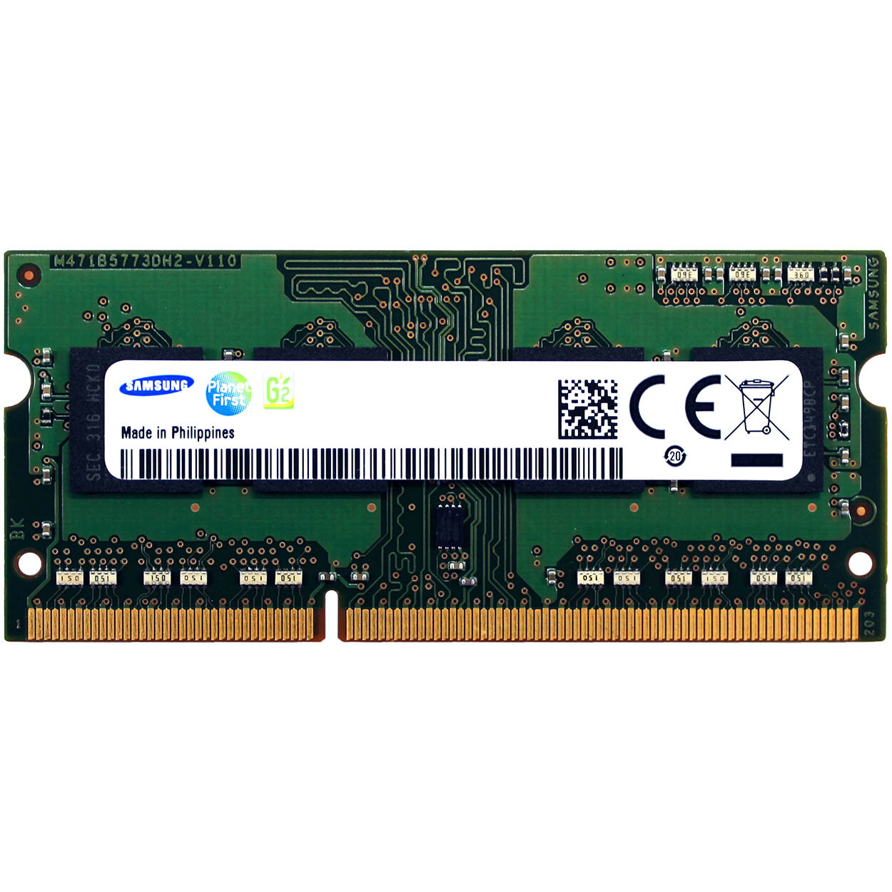 Samsung 4GB 1Rx8 PC3-12800 DDR3 1600 MHz 1.5V SODIMM SR Laptop Memory RAM 1x 4G
