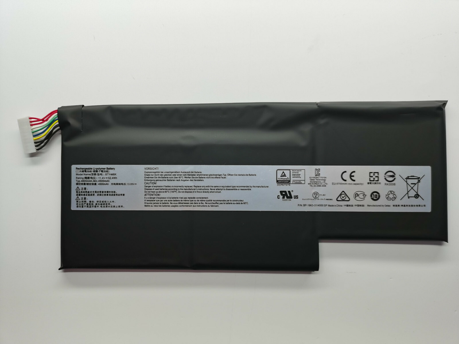 Genuine BTY-M6K Battery For MSI MS-17B4 MS-16K3 GS63VR-7RG GF63 Thin 8RD-031TH